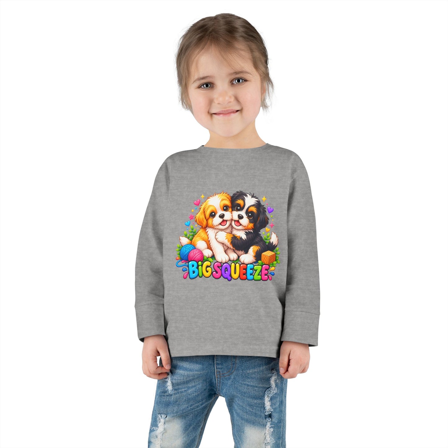Big Squeeze Shih Tzu Toddler Long Sleeve Tee