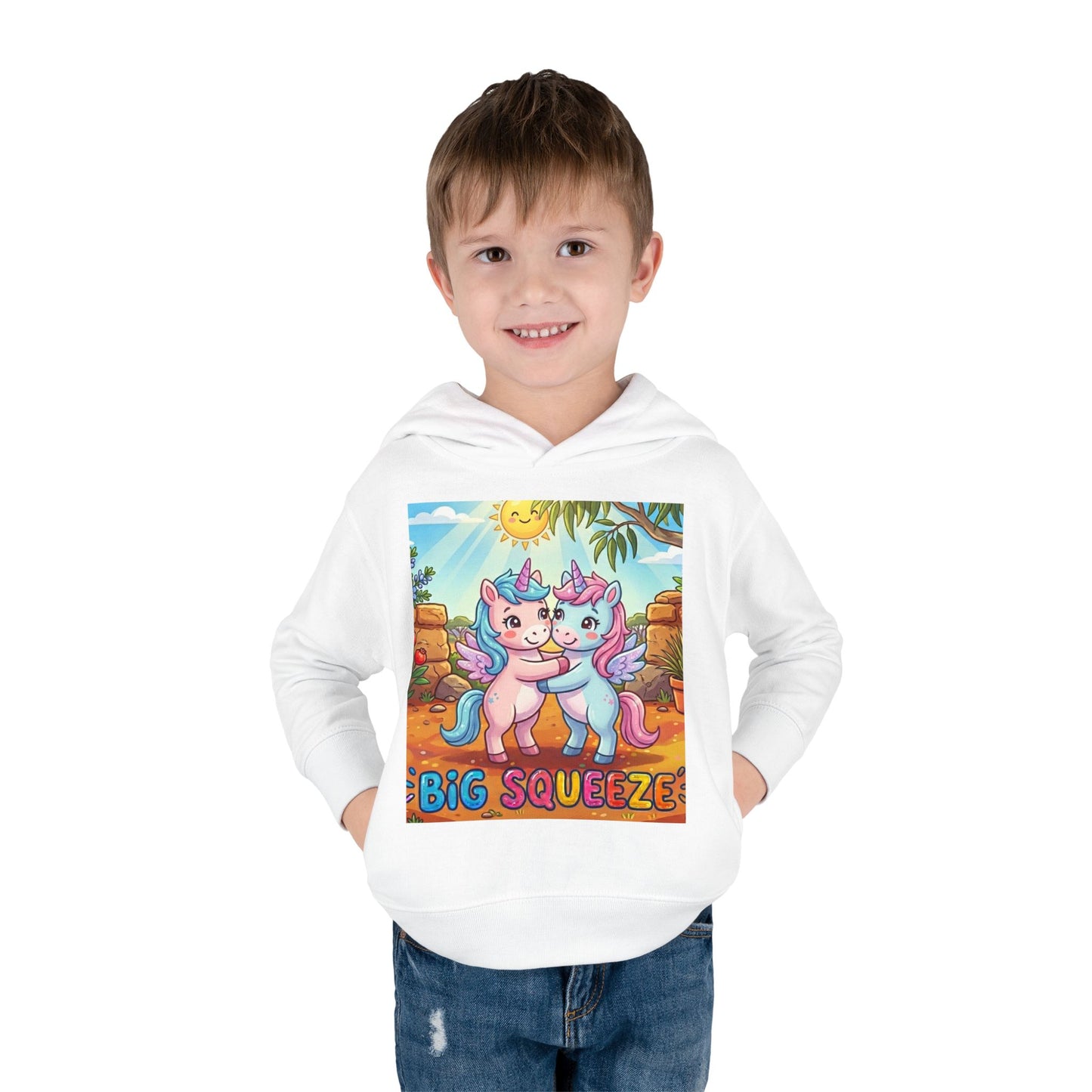 Big Squeeze Unicorn Toddler Pullover Fleece Hoodie