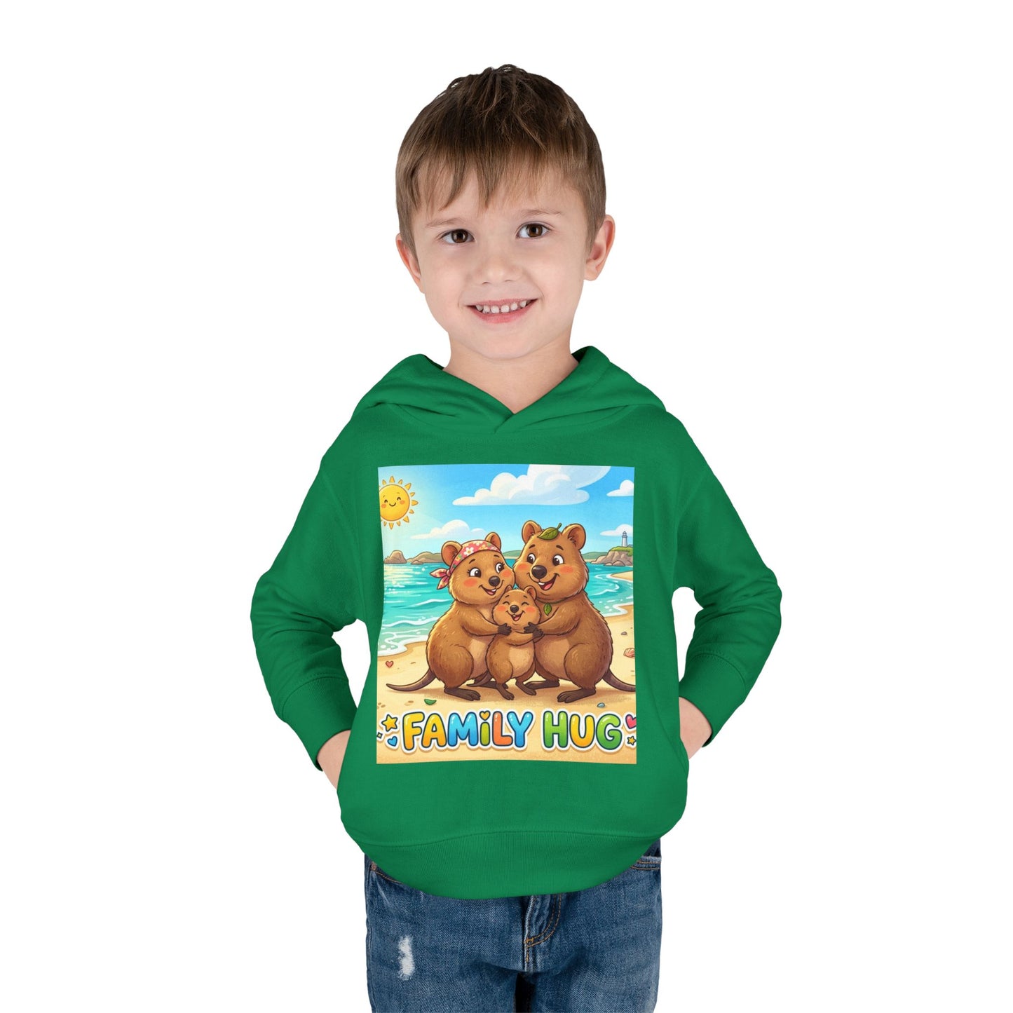 Family Hug Quokka Toddler Pullover Fleece Hoodie