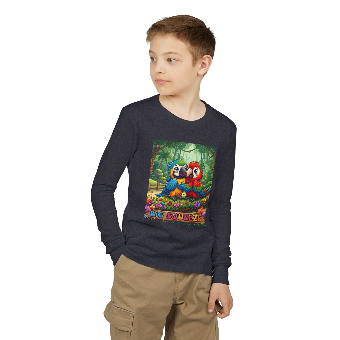 Big Squeeze Macaw Youth Jersey Long Sleeve Tee