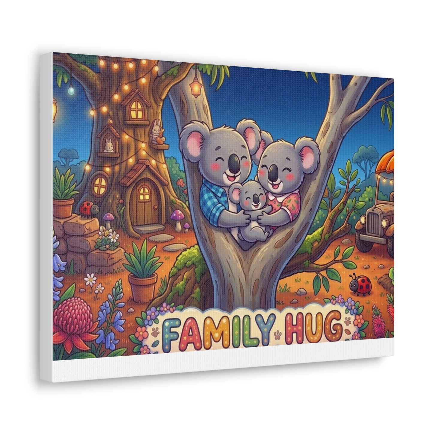 Family Hug Koala Classic Canvas