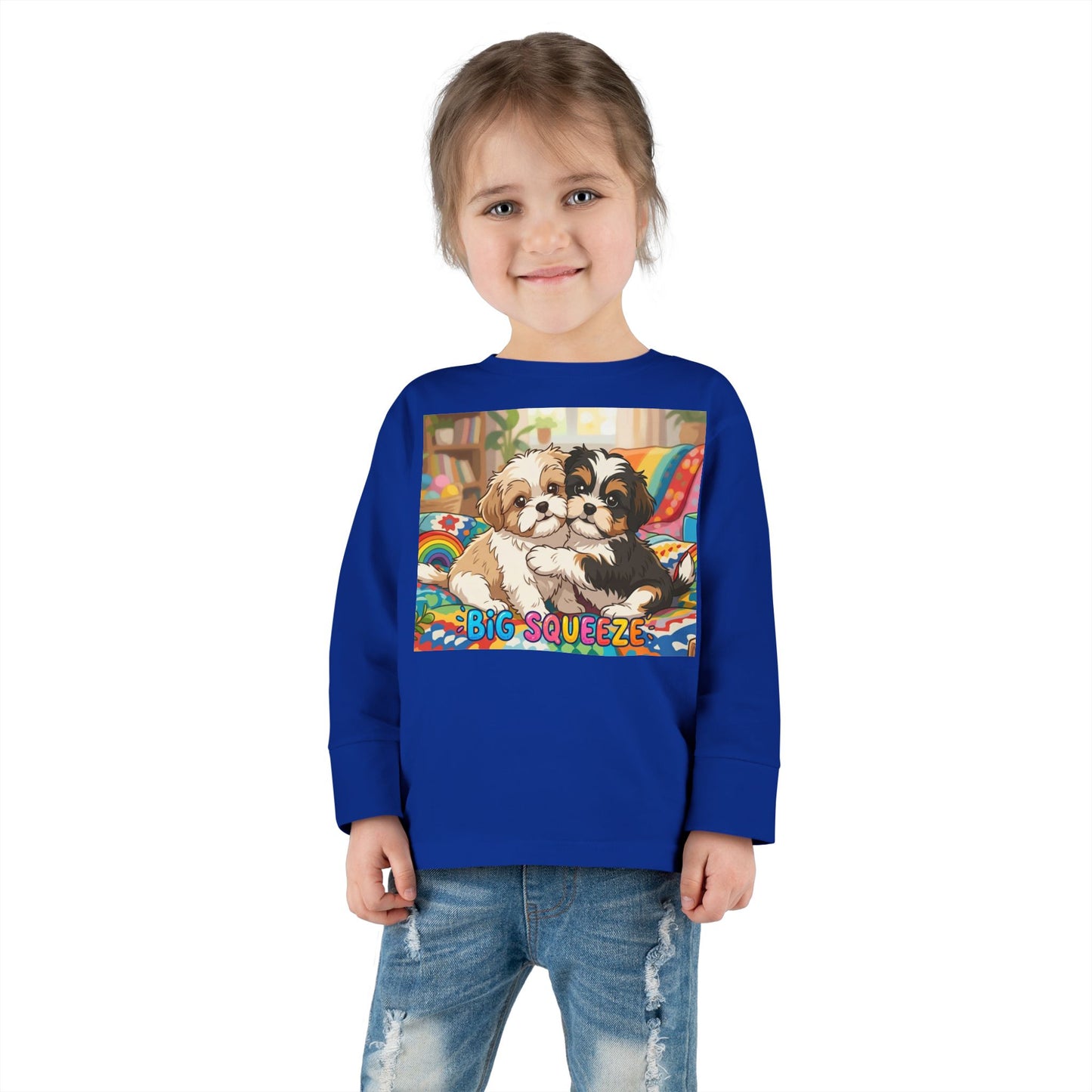 Big Squeeze Shih Tzu Toddler Long Sleeve Tee
