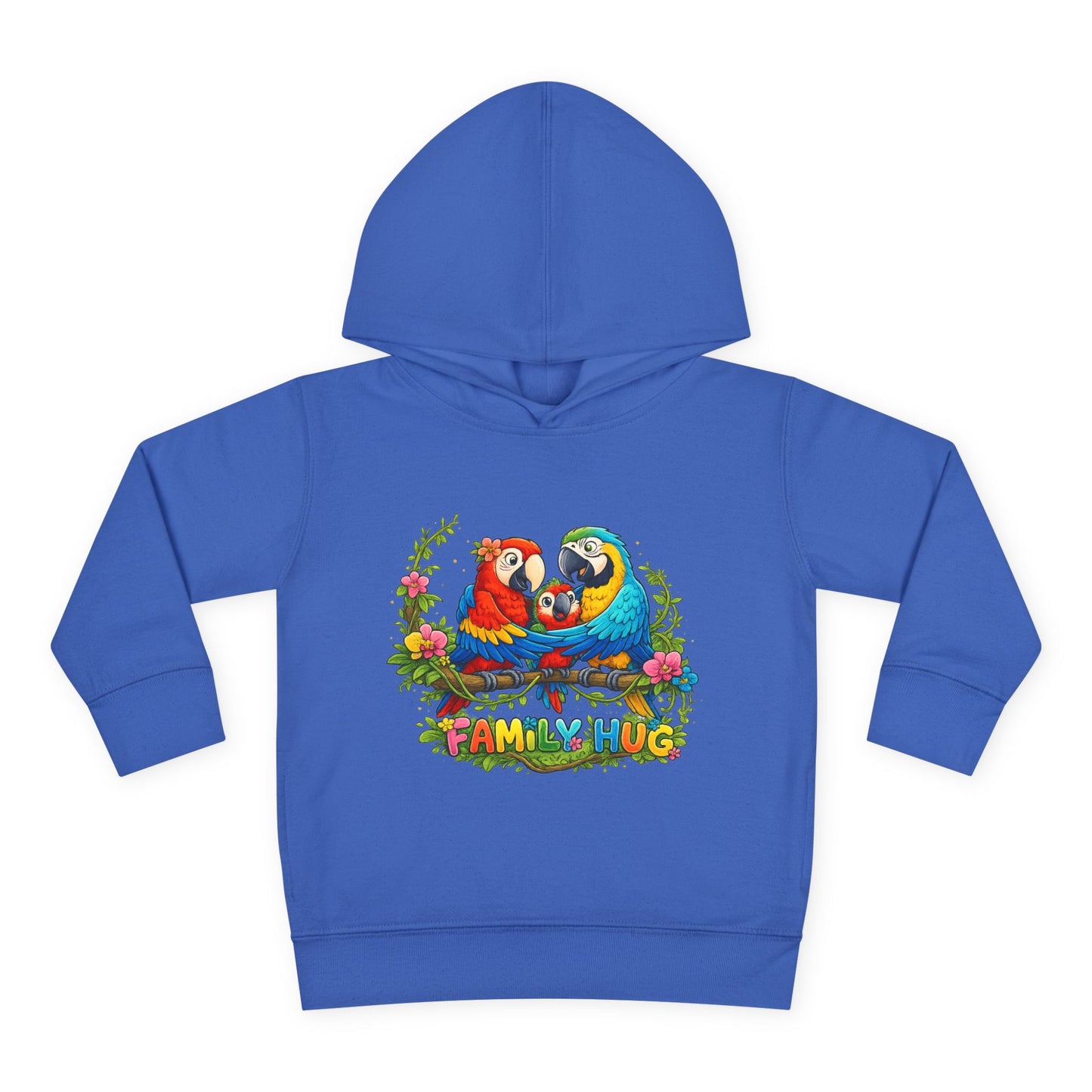 Family Hug Macaw Toddler Pullover Fleece Hoodie