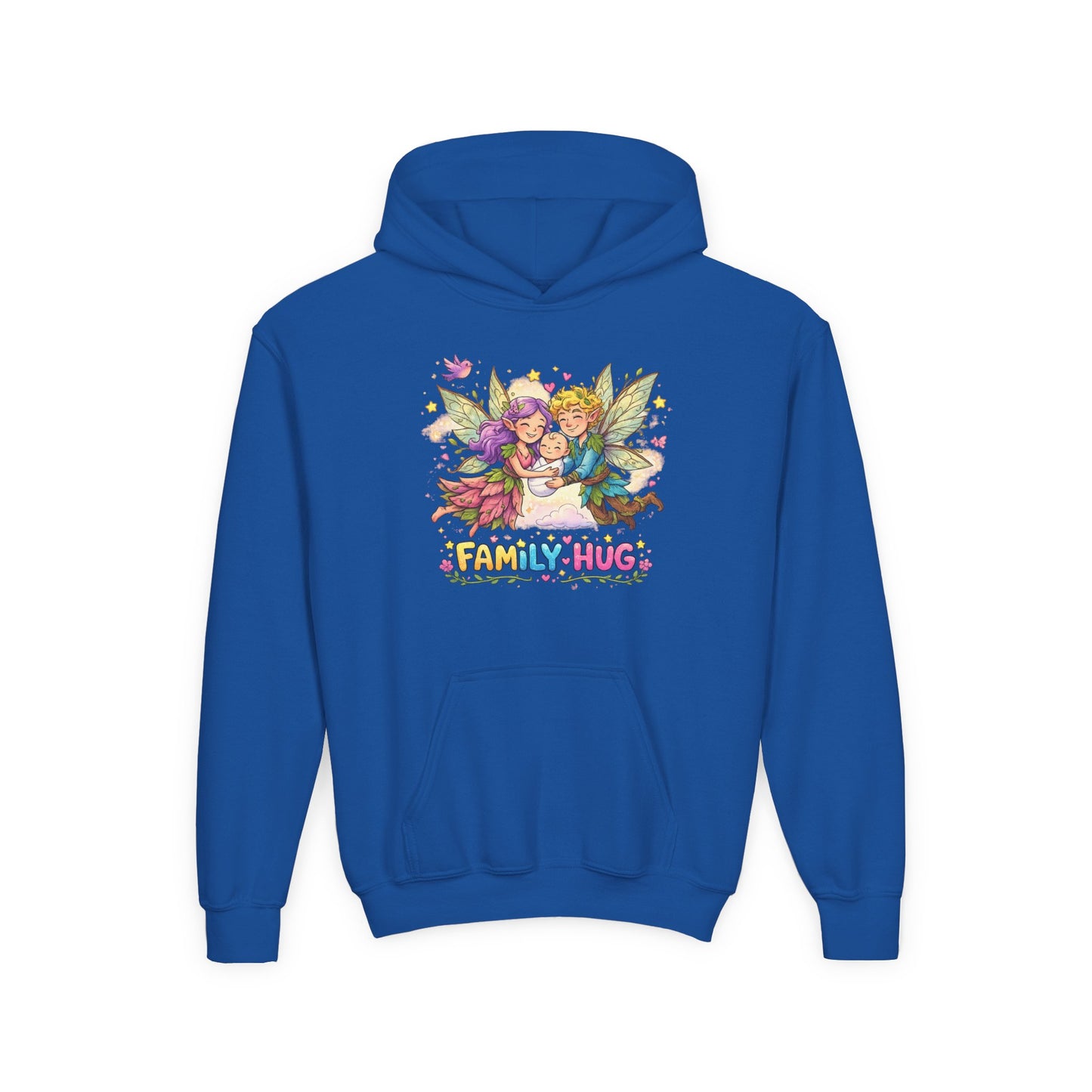Family Hug Fairy Youth Heavy Blend Hooded Sweatshirt