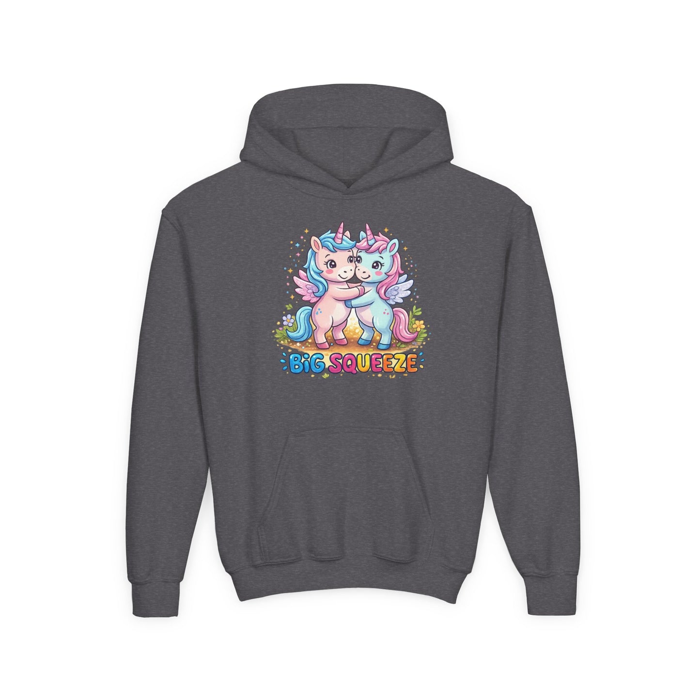 Big Squeeze Unicorn Youth Heavy Blend Hooded Sweatshirt