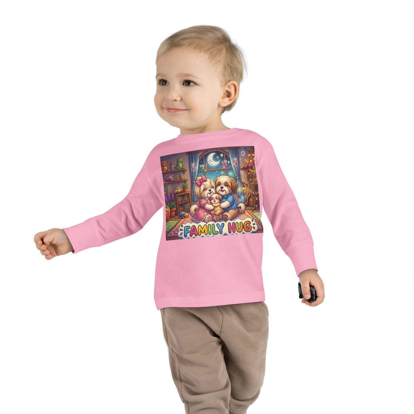 Family Hug Shih Tzu Toddler Long Sleeve Tee