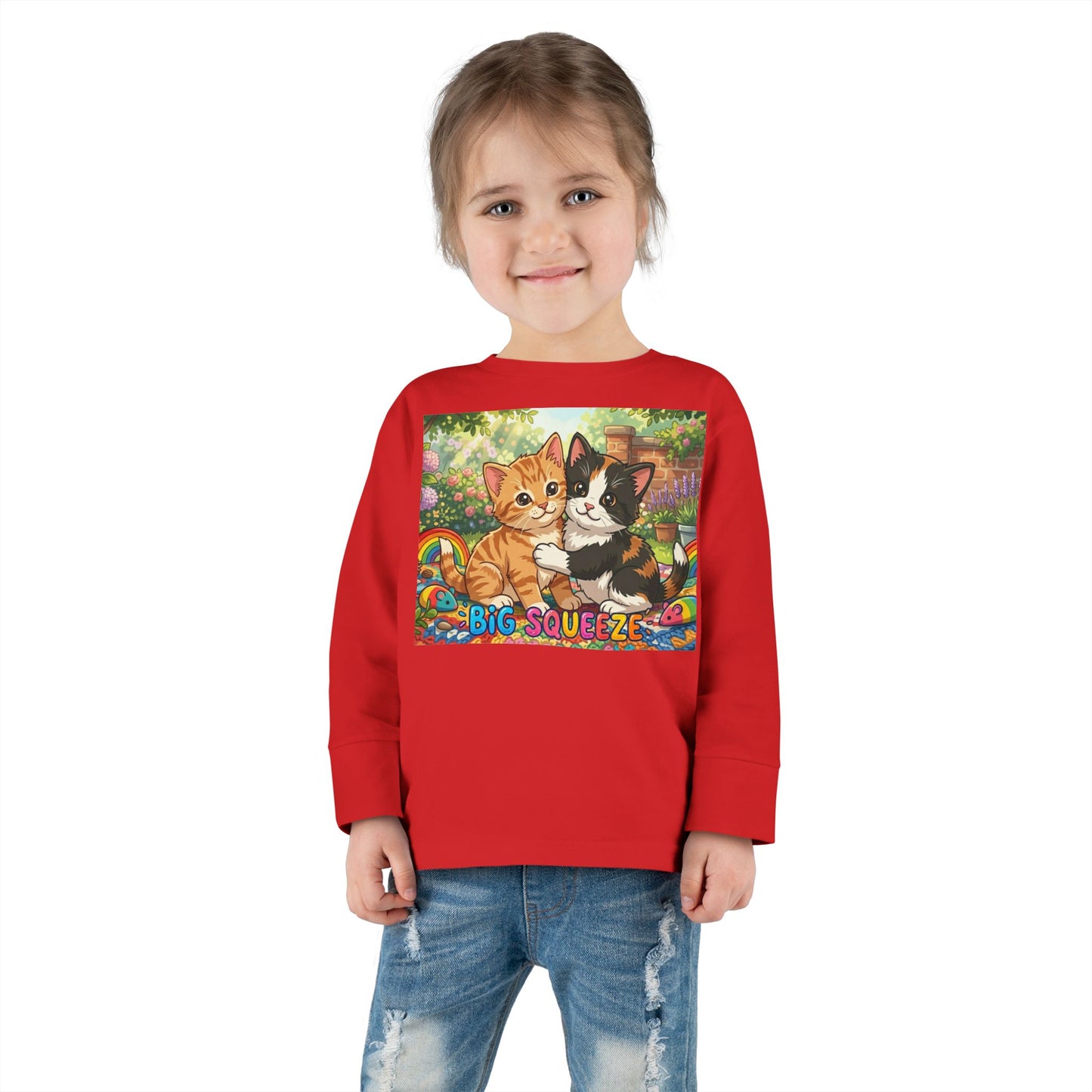 Big Squeeze Kitten Toddler Long Sleeve Tee