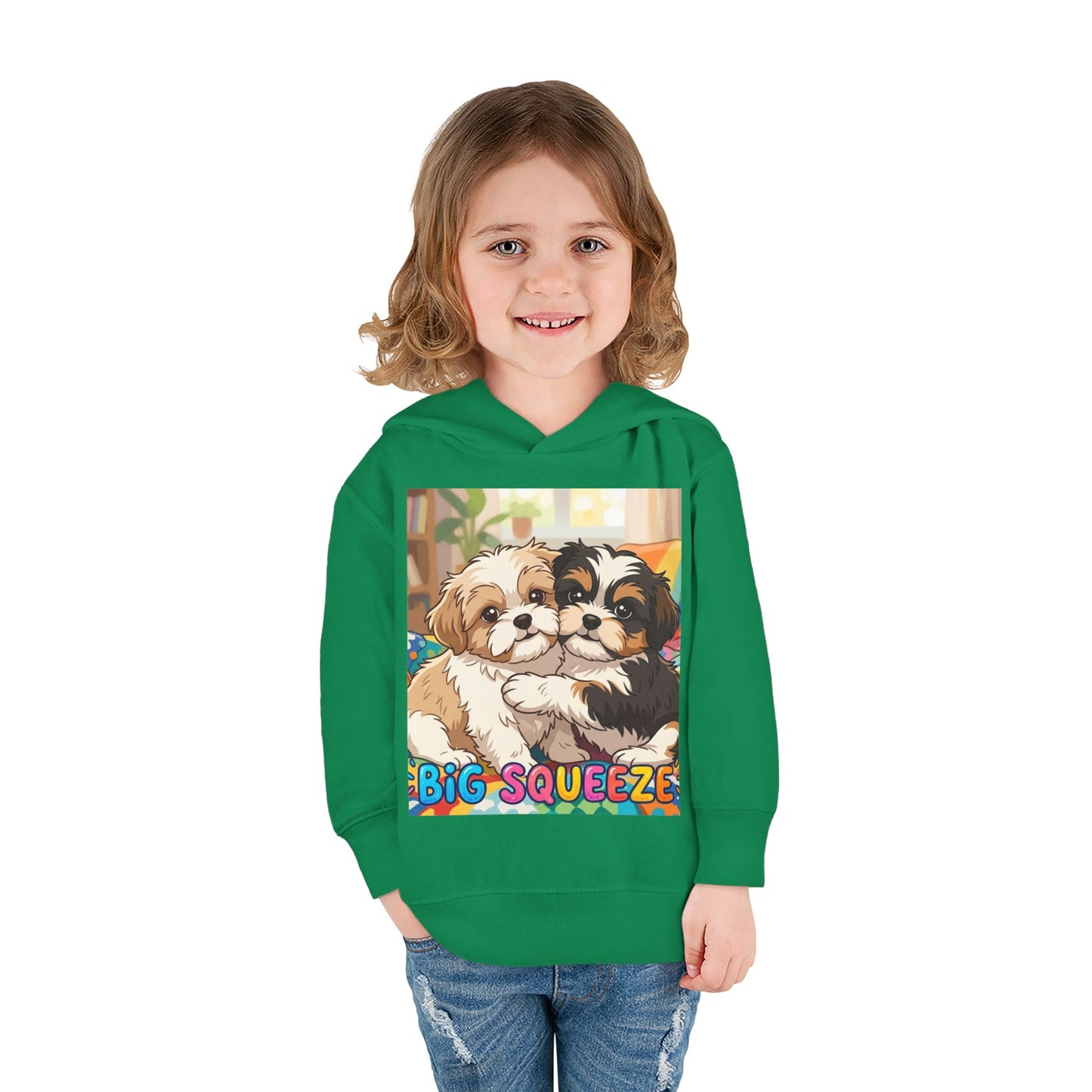 Big Squeeze Shih Tzu Toddler Pullover Fleece Hoodie