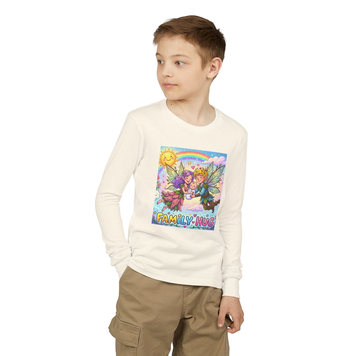 Family Hug Fairy Youth Jersey Long Sleeve Tee