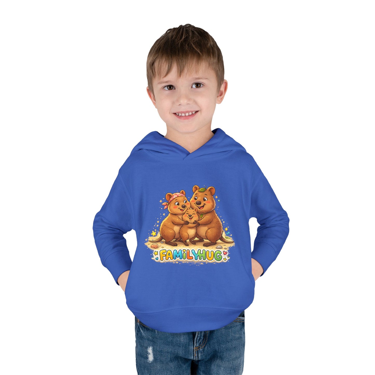 Family Hug Quokka Toddler Pullover Fleece Hoodie