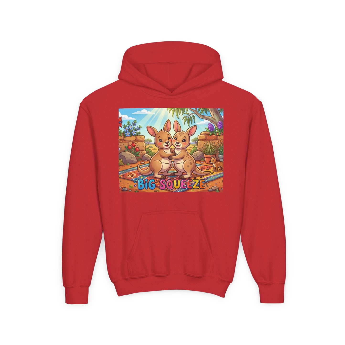 Big Squeeze Kangaroo Youth Heavy Blend Hooded Sweatshirt