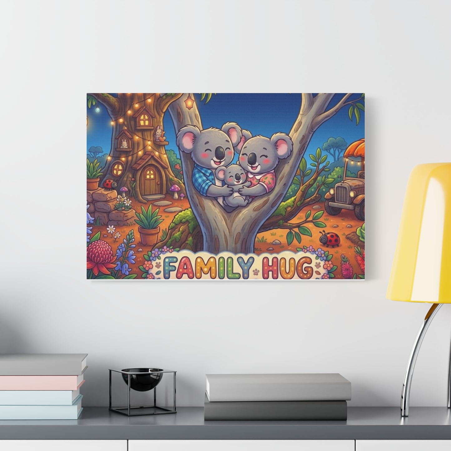 Family Hug Koala Classic Canvas