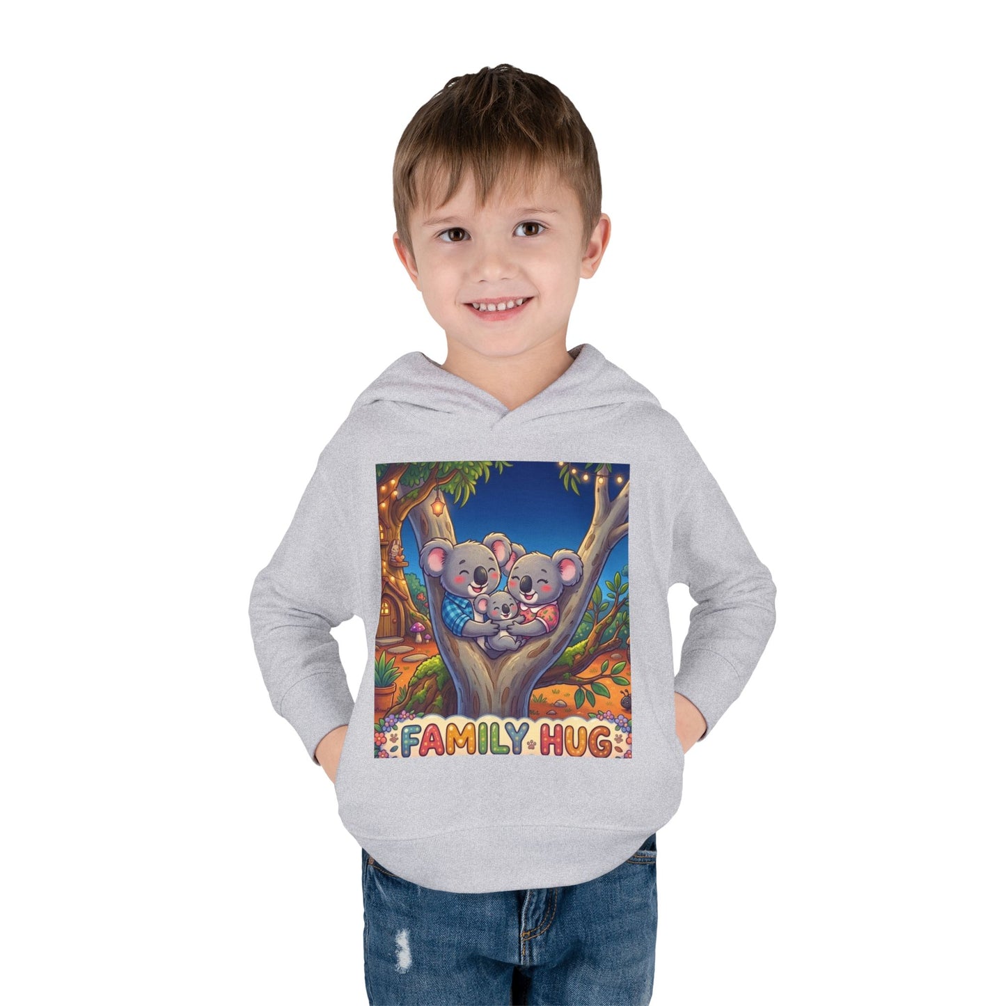 Family Hug Koala Toddler Pullover Fleece Hoodie