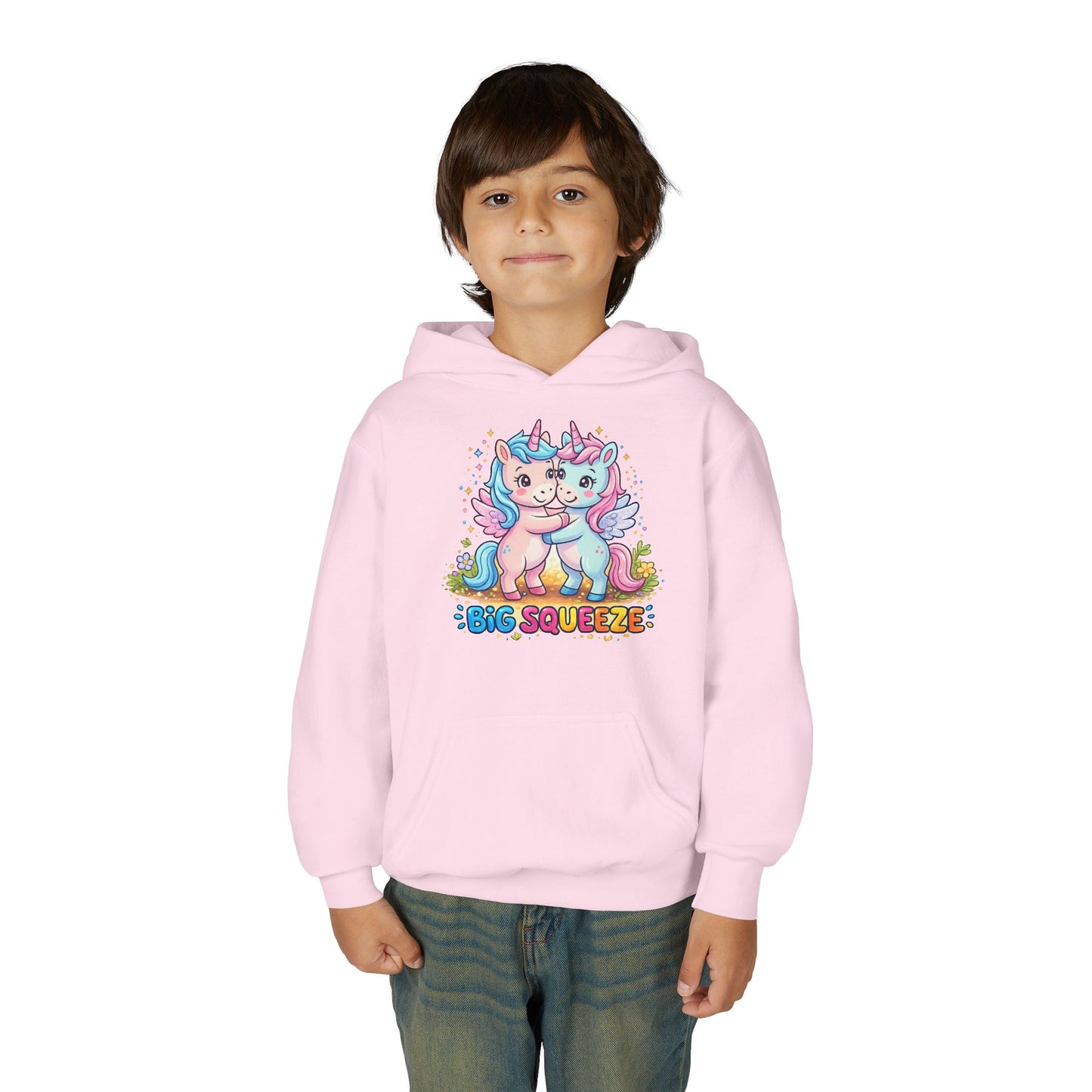 Big Squeeze Unicorn Youth Heavy Blend Hooded Sweatshirt