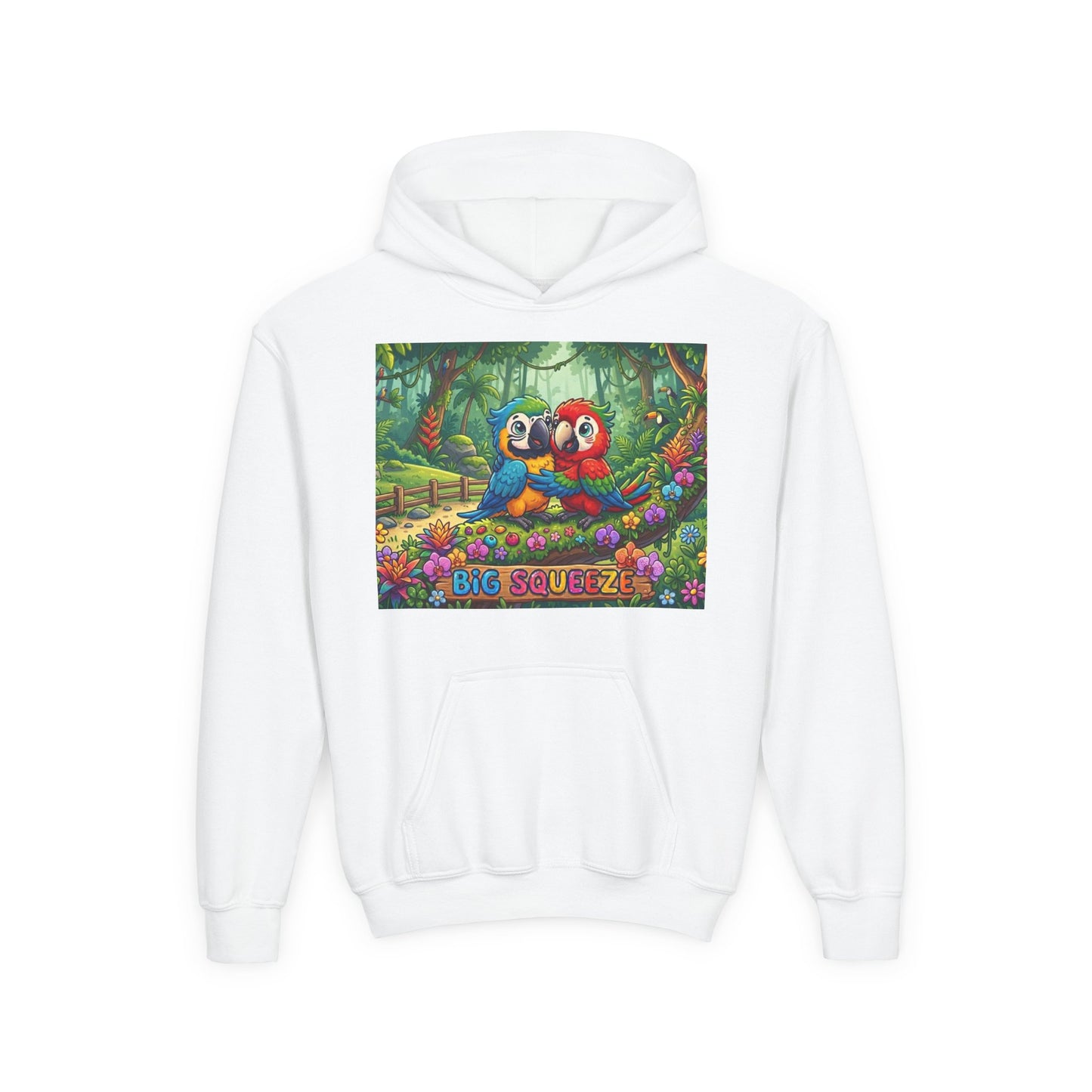 Big Squeeze Macaw Youth Heavy Blend Hooded Sweatshirt