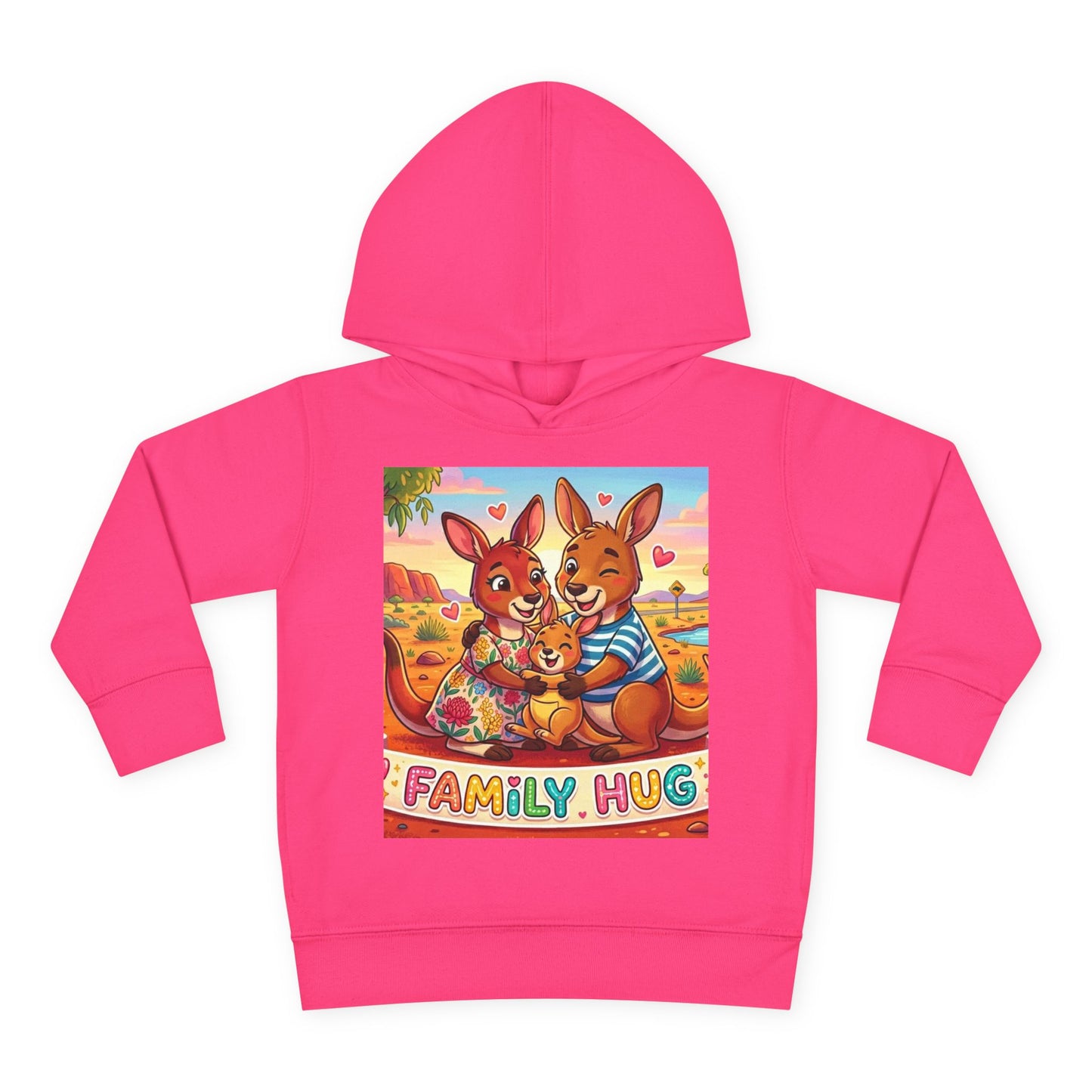 Family Hug Kangaroo Toddler Pullover Fleece Hoodie