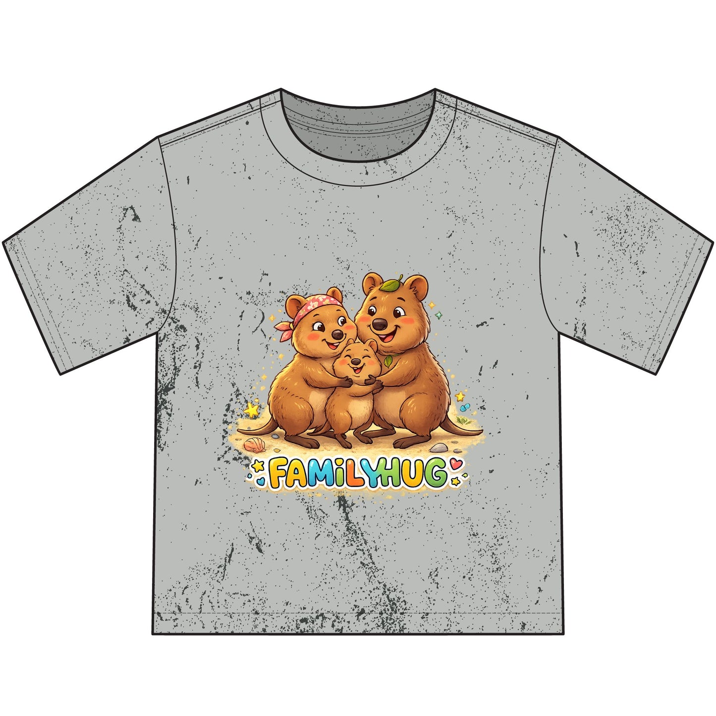 Family Hug Quokka Heavyweight Color Blast Youth T-Shirt