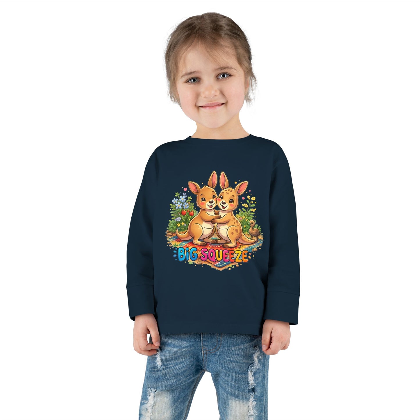 Big Squeeze Kangaroo Toddler Long Sleeve Tee
