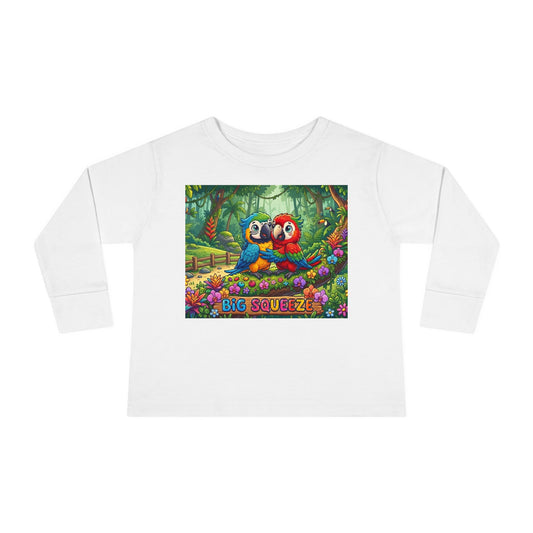 Big Squeeze Macaw Toddler Long Sleeve Tee