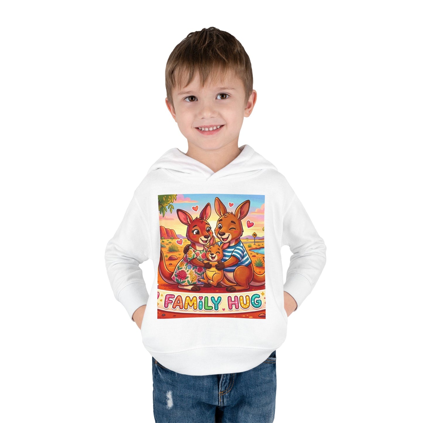Family Hug Kangaroo Toddler Pullover Fleece Hoodie