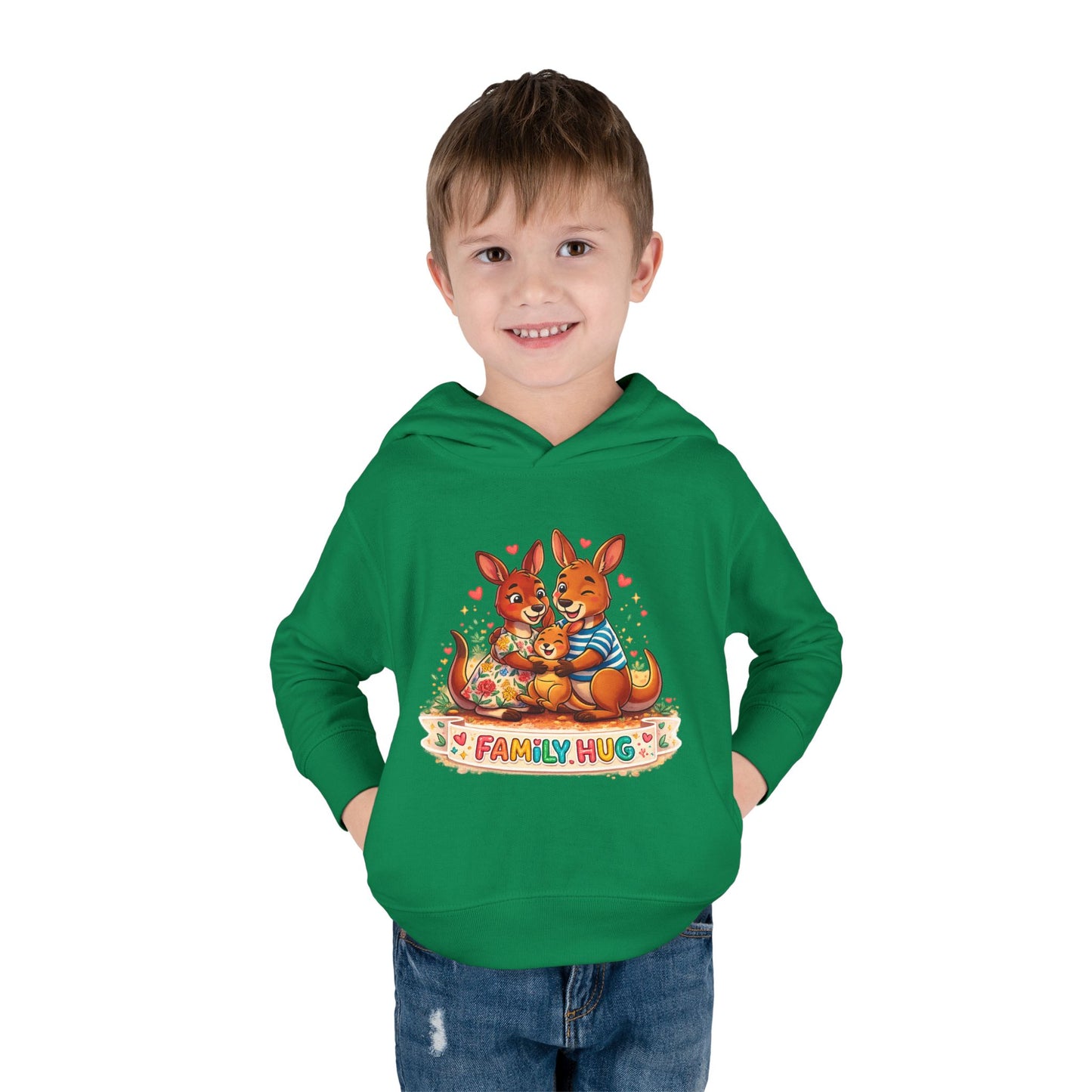 Family Hug Kangaroo Toddler Pullover Fleece Hoodie