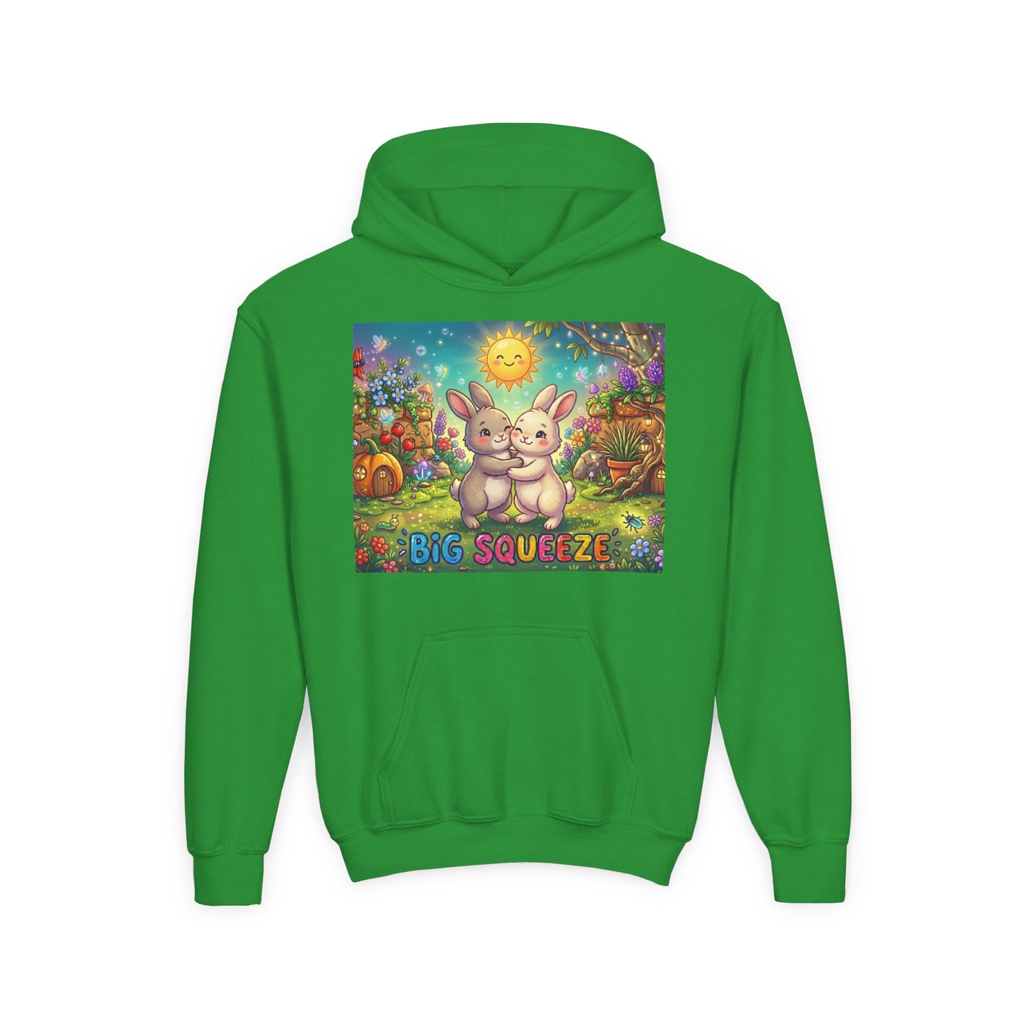 Big Squeeze Bunny Youth Heavy Blend Hooded Sweatshirt