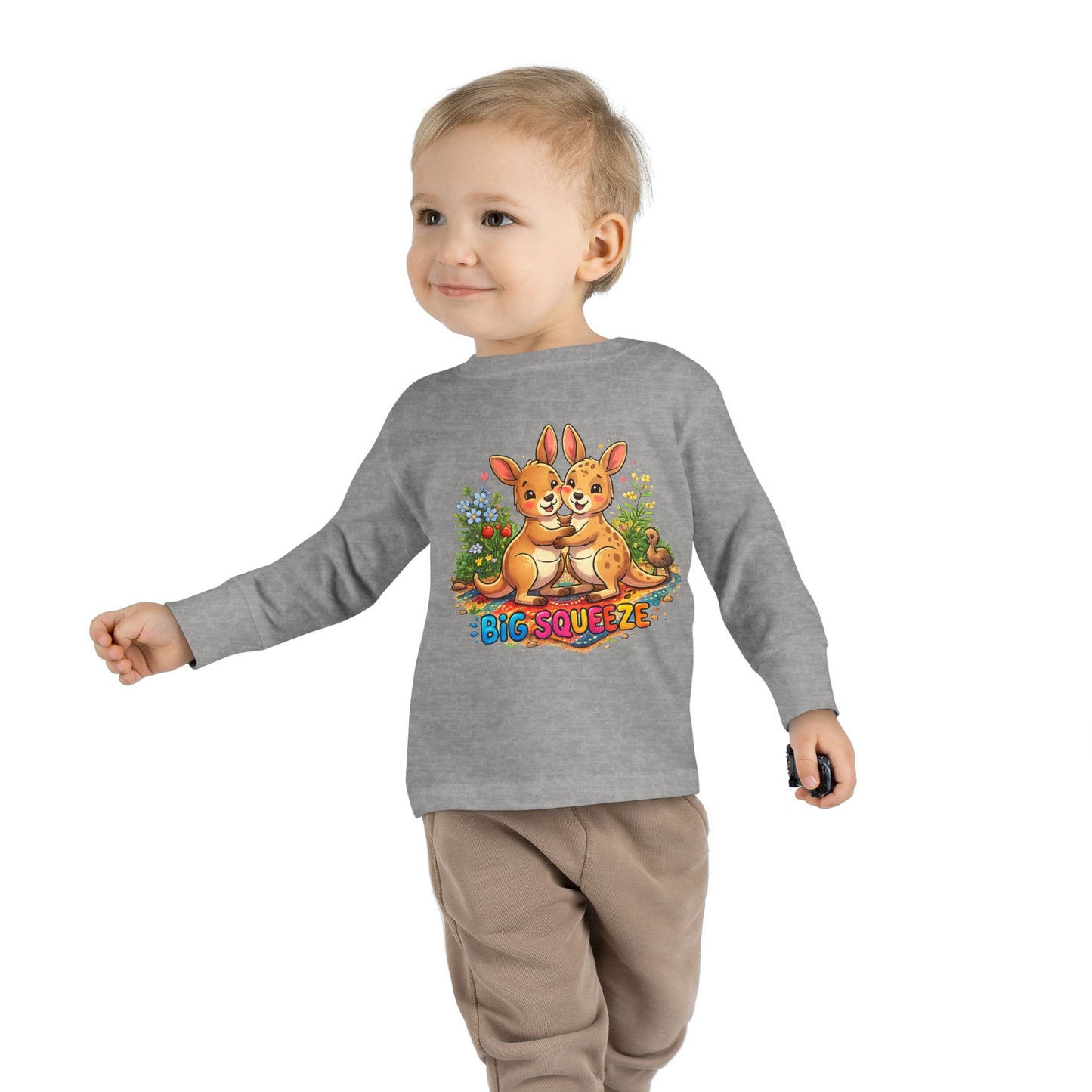 Big Squeeze Kangaroo Toddler Long Sleeve Tee