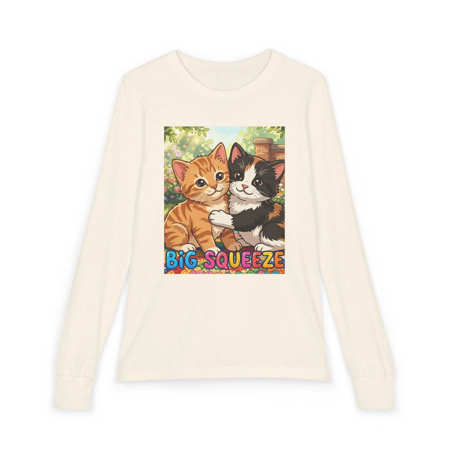 Big Squeeze Kitten Youth Jersey Long Sleeve Tee