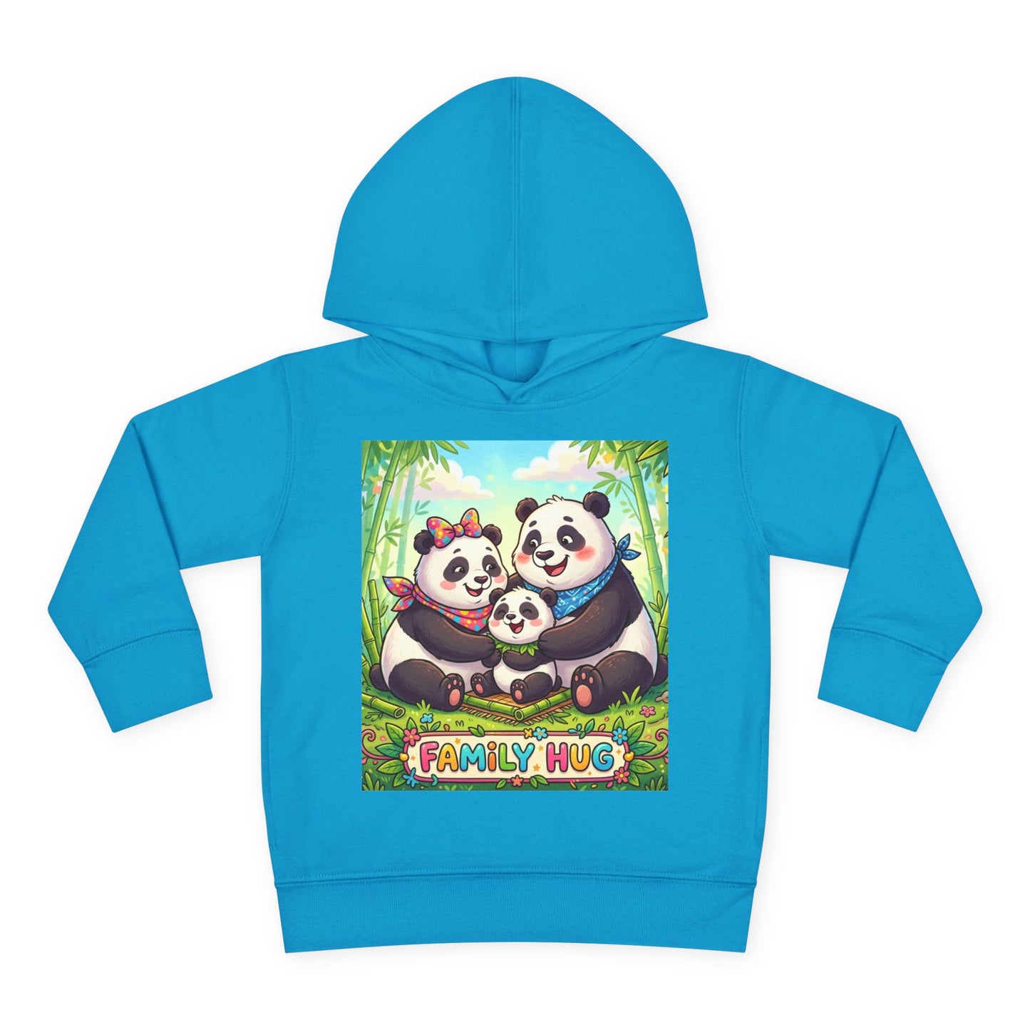 Family Hug Panda Toddler Pullover Fleece Hoodie