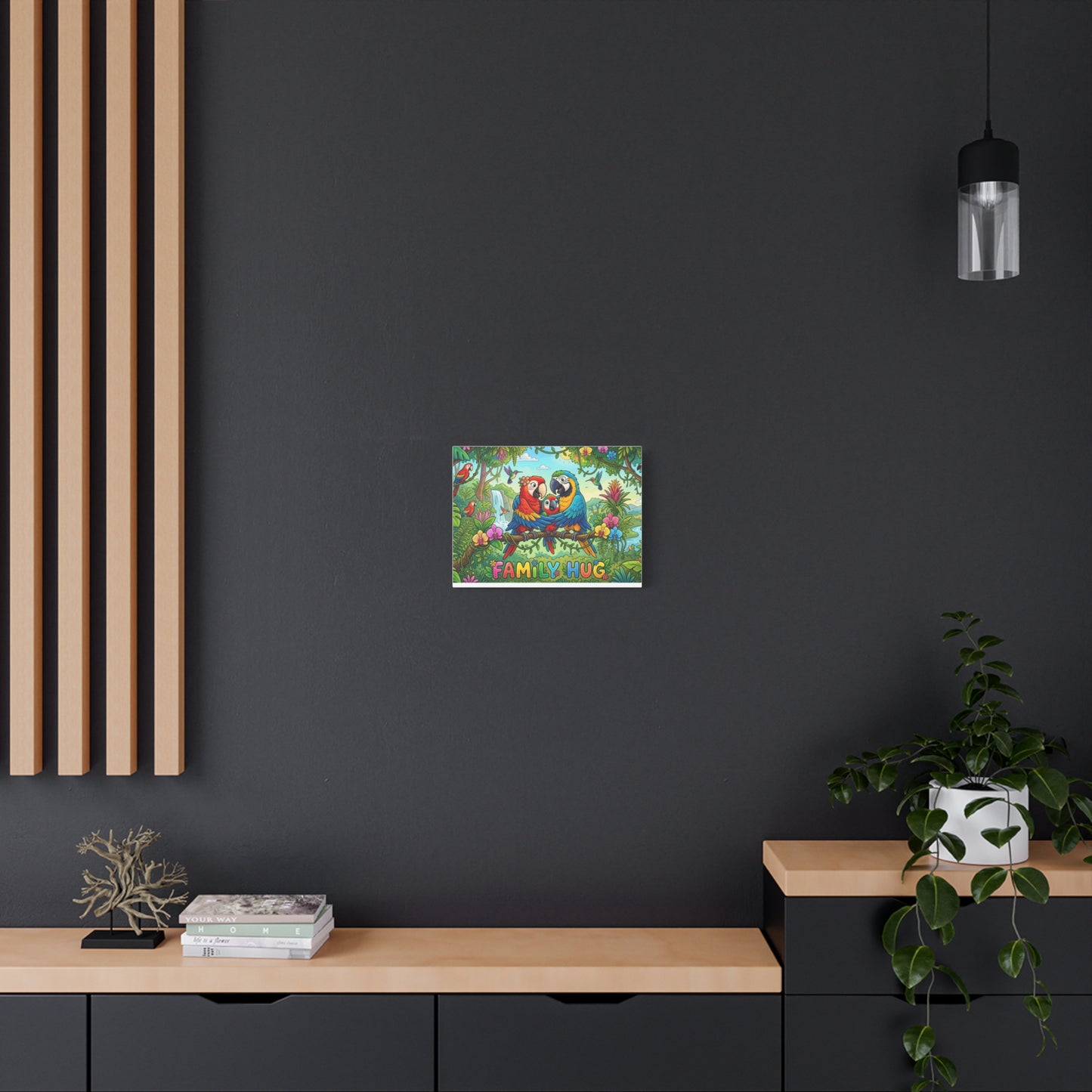 Family Hug Macaw Classic Canvas