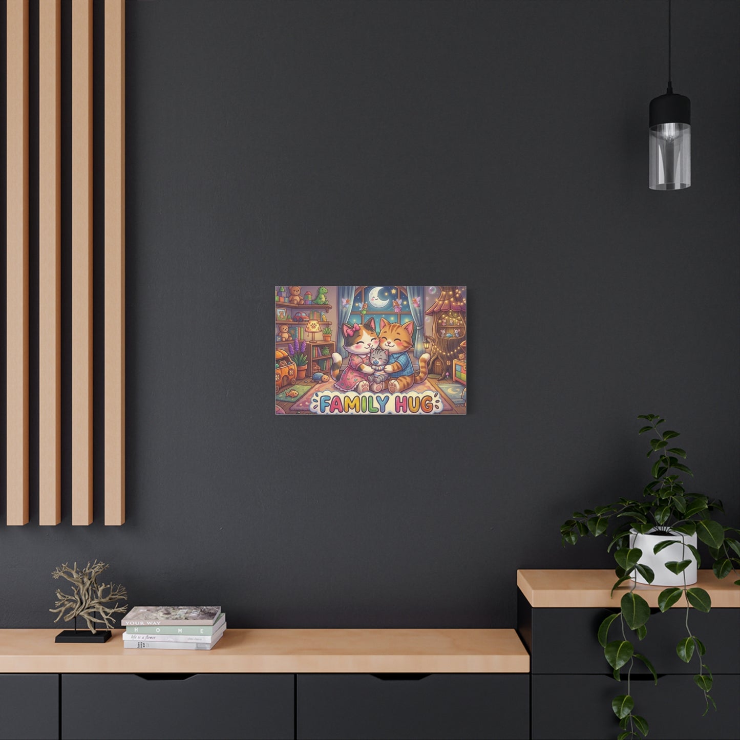 Family Hug Kitten Classic Canvas