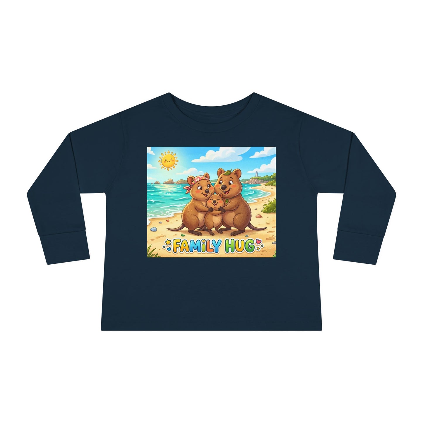 Family Hug Quokka Toddler Long Sleeve Tee