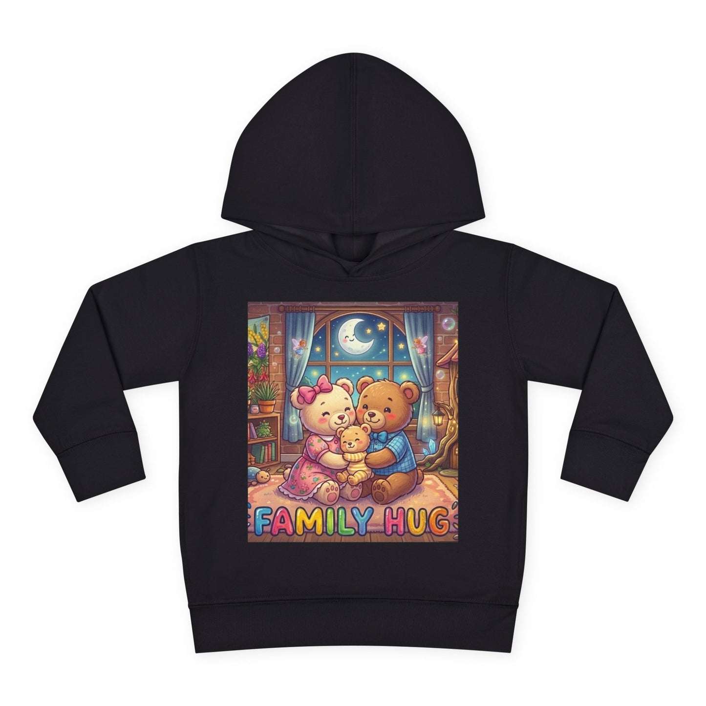 Family Hug Teddy Toddler Pullover Fleece Hoodie