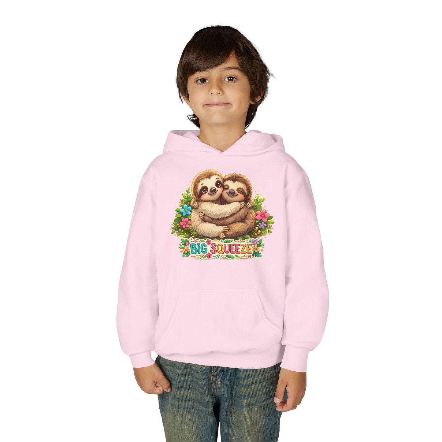 Big Squeeze Sloth Youth Heavy Blend Hooded Sweatshirt