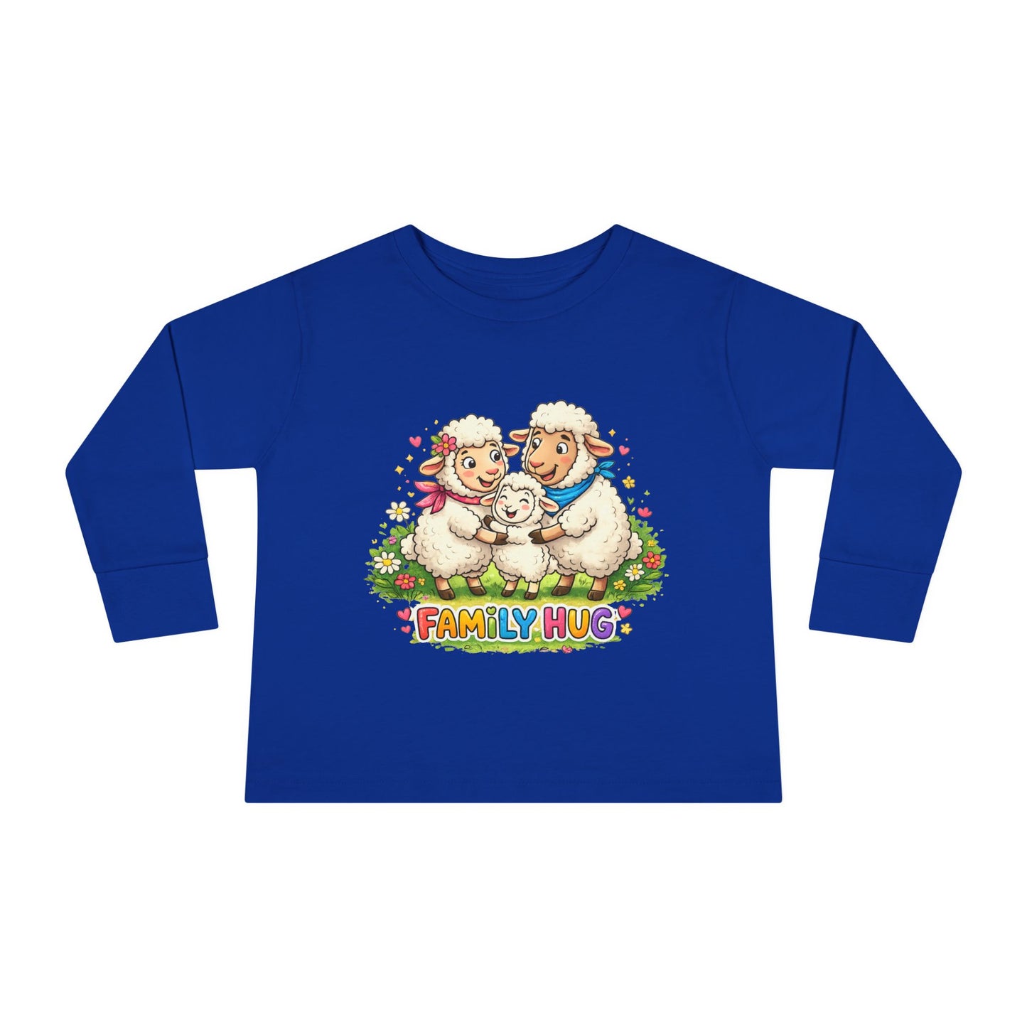 Family Hug Lamb Toddler Long Sleeve Tee