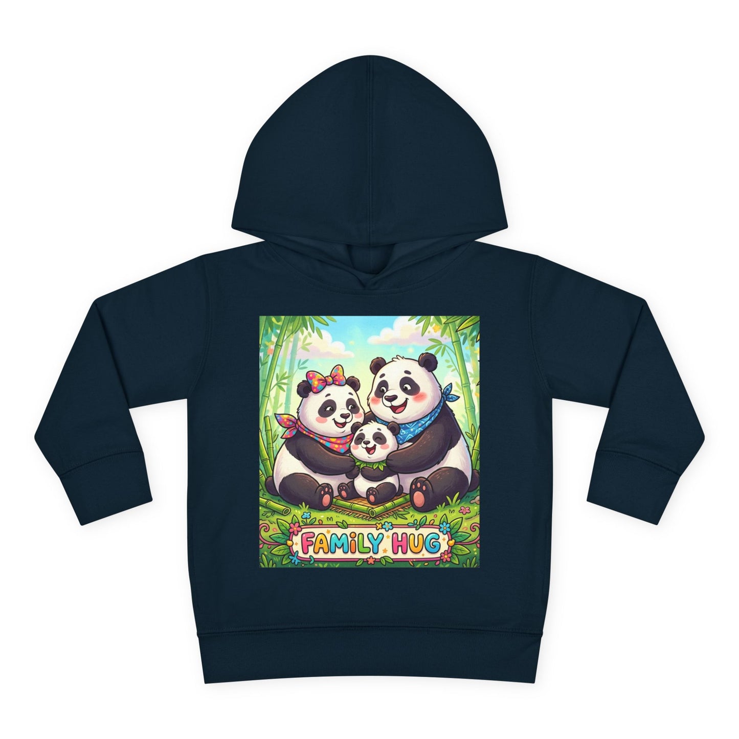 Family Hug Panda Toddler Pullover Fleece Hoodie