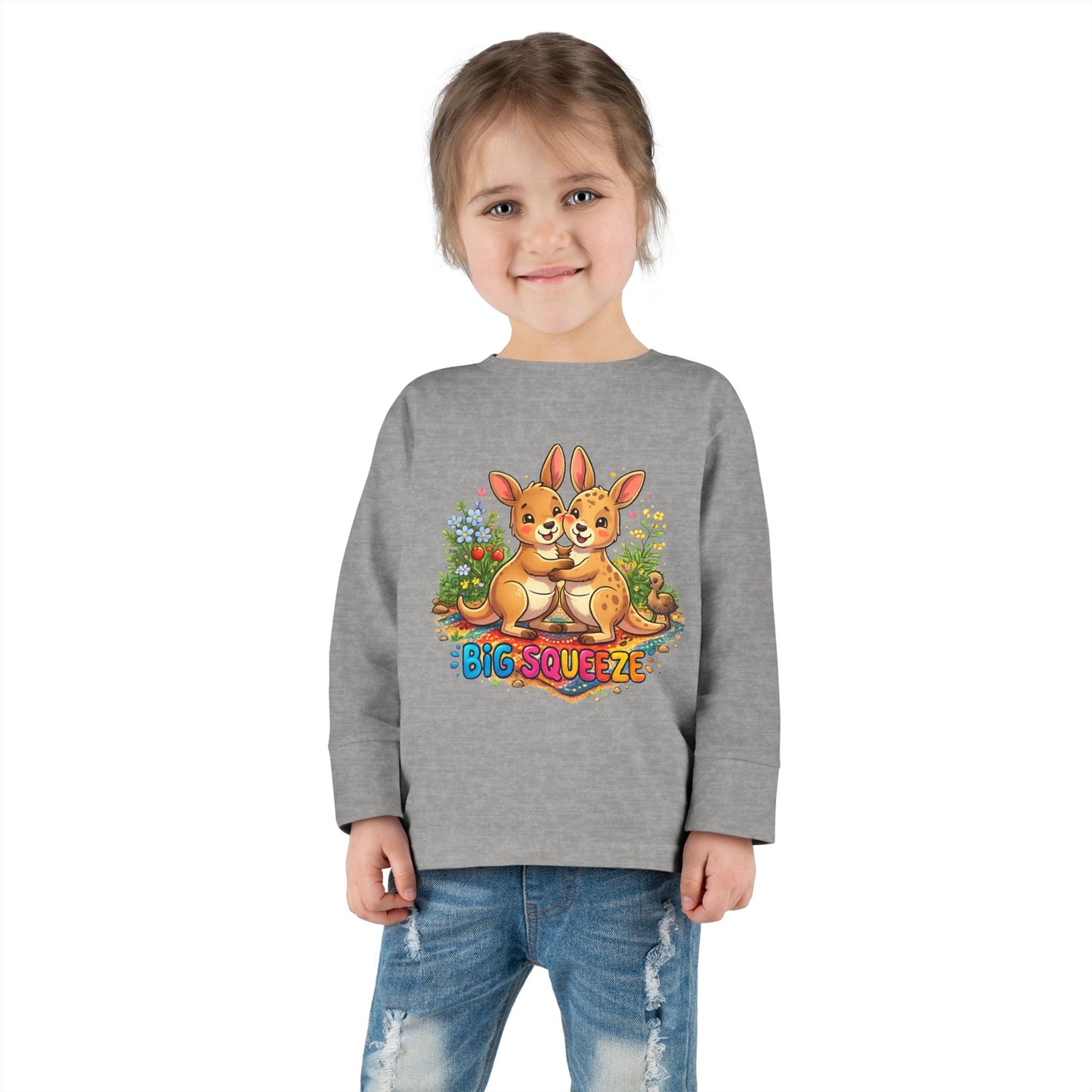 Big Squeeze Kangaroo Toddler Long Sleeve Tee