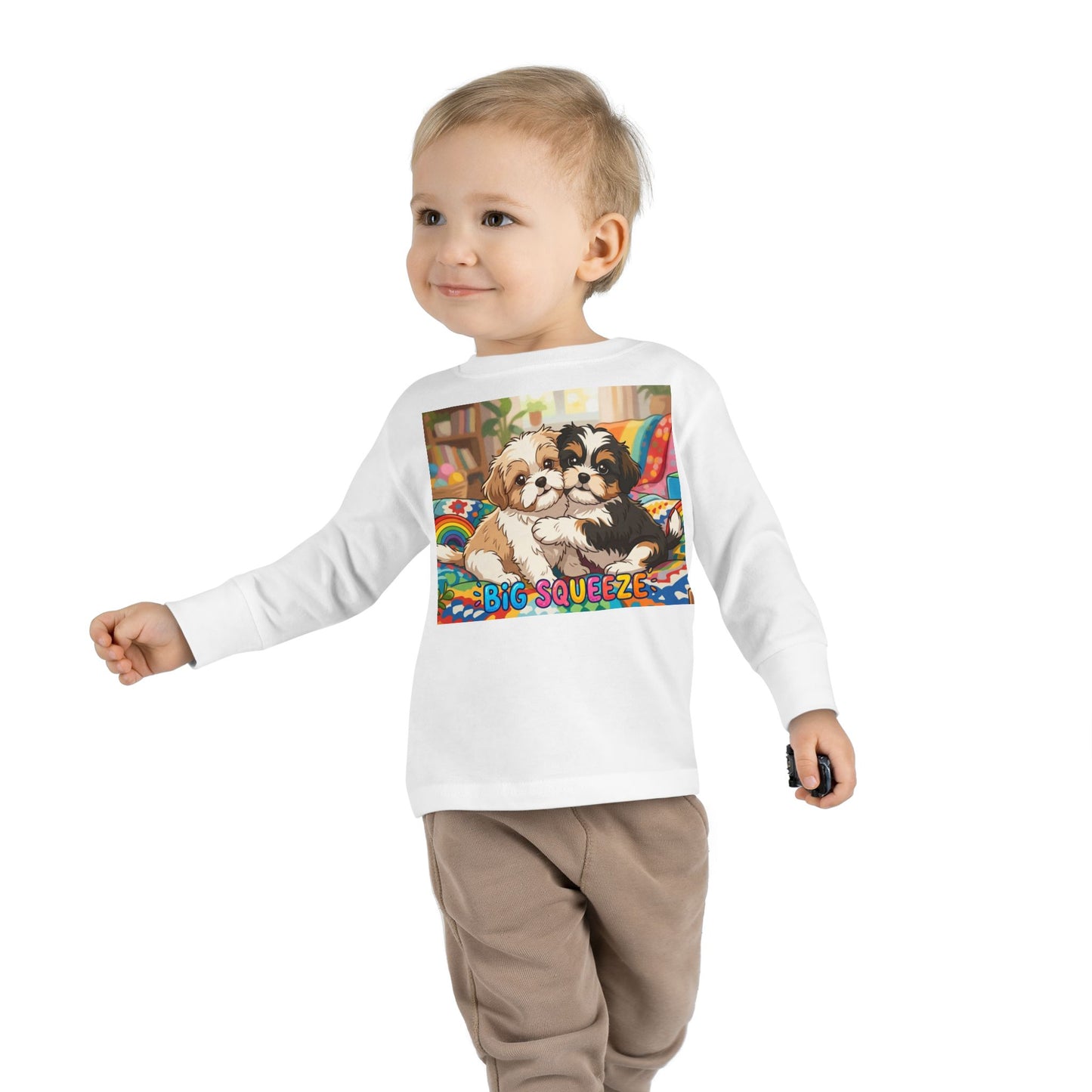 Big Squeeze Shih Tzu Toddler Long Sleeve Tee