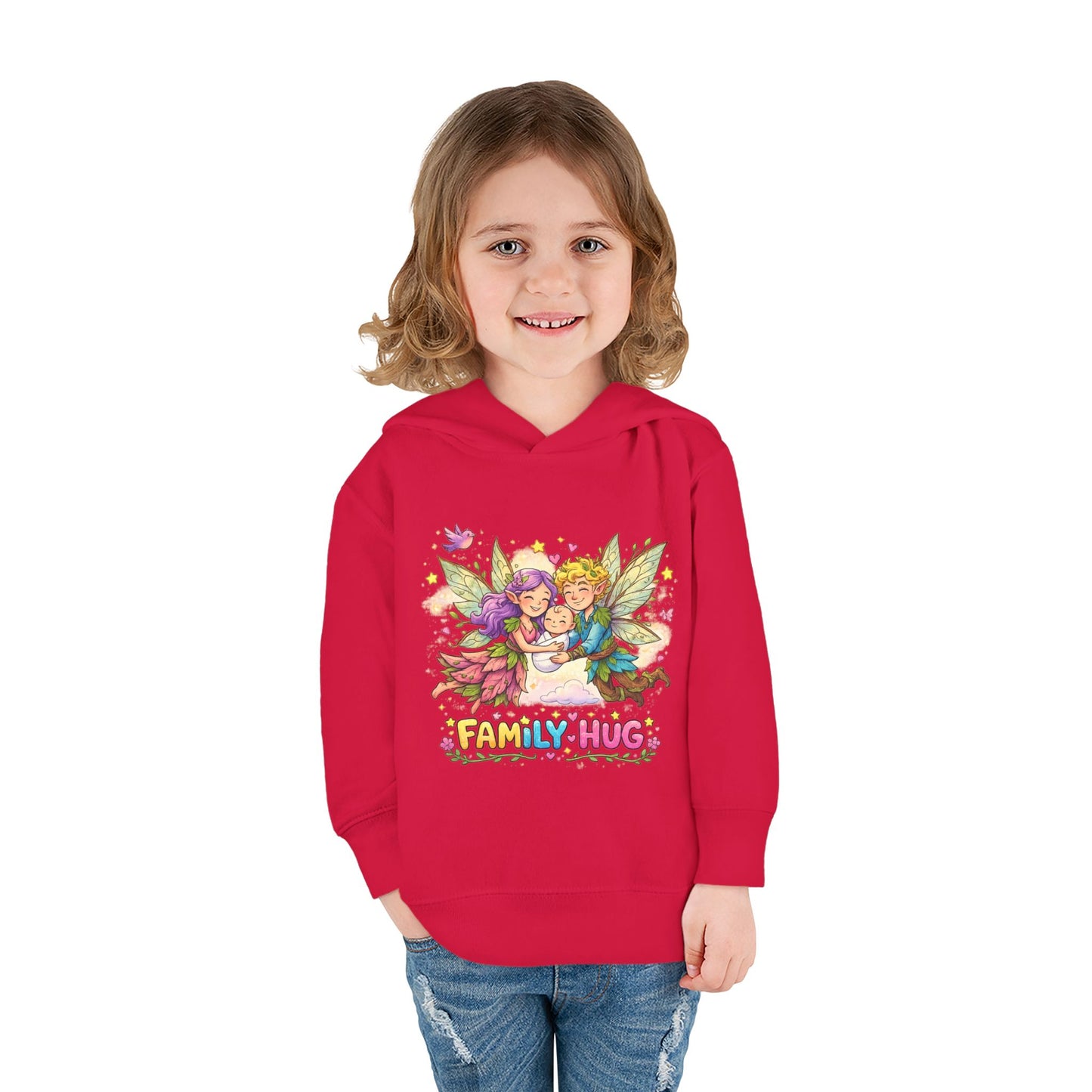 Family Hug Fairy Toddler Pullover Fleece Hoodie