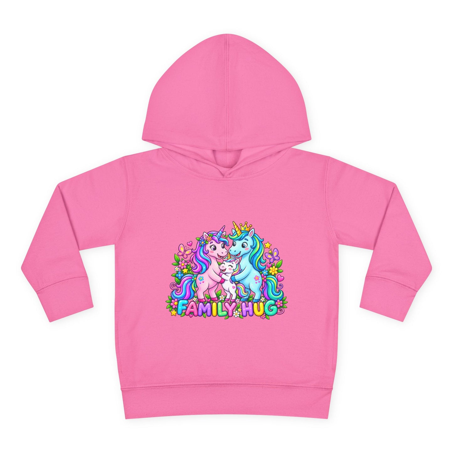 Family Hug Unicorn Toddler Pullover Fleece Hoodie