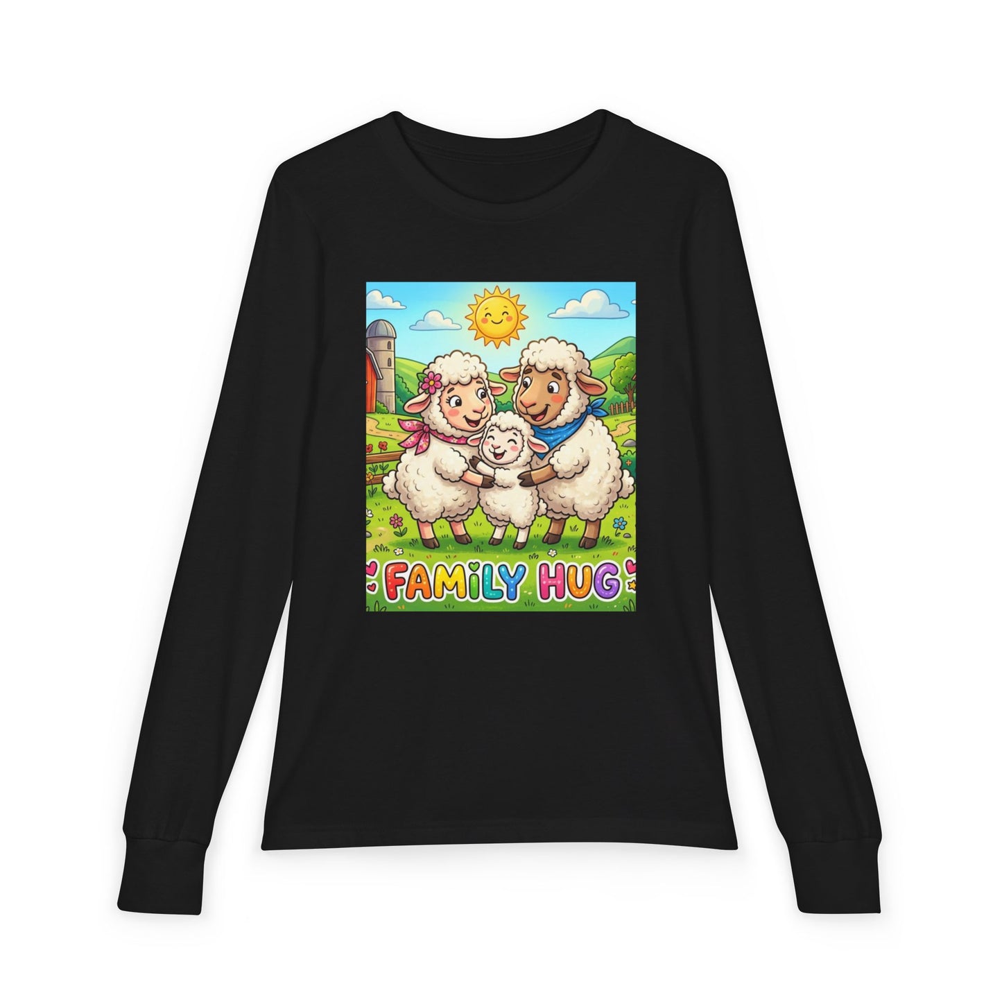 Family Hug Lamb Youth Jersey Long Sleeve Tee