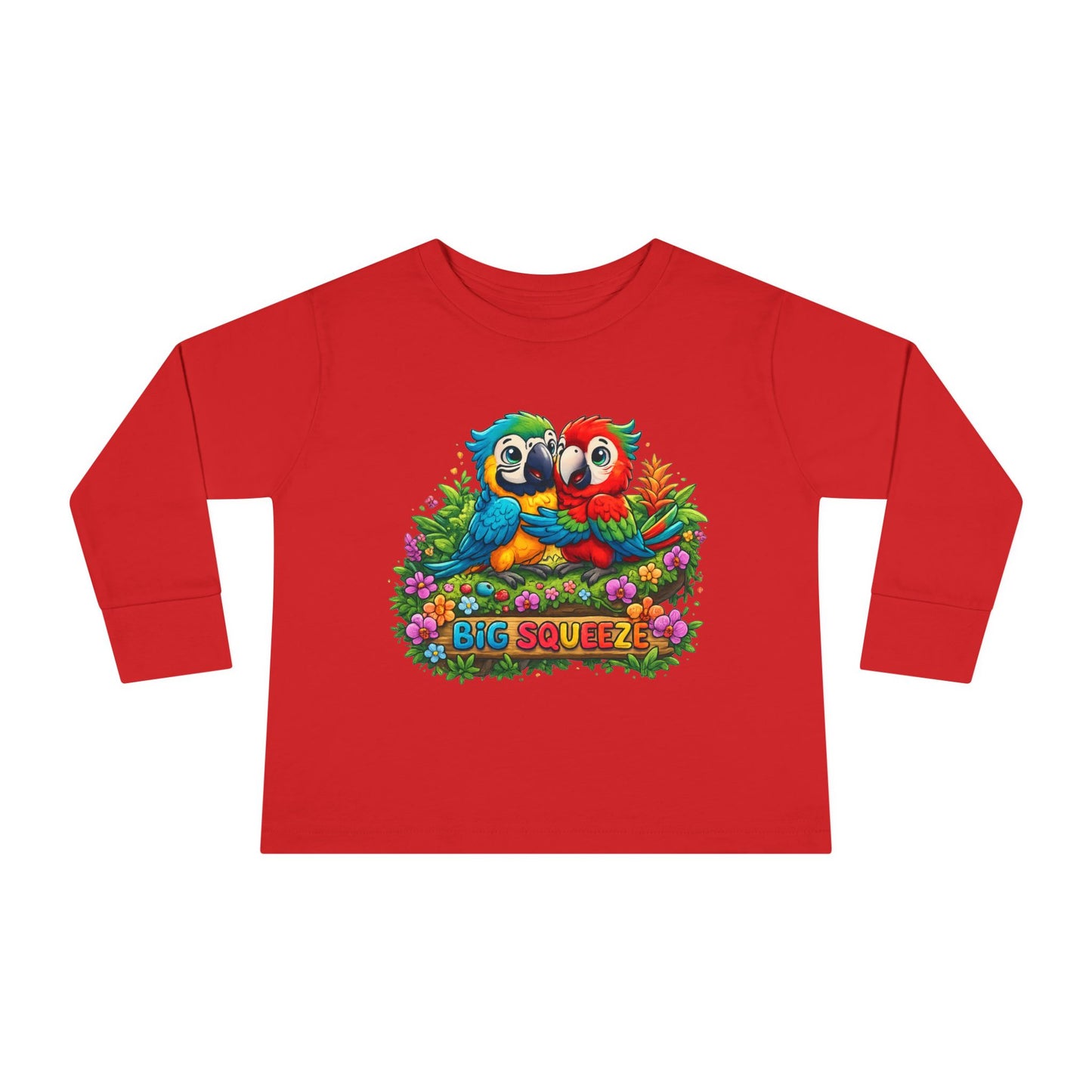 Big Squeeze Macaw Toddler Long Sleeve Tee