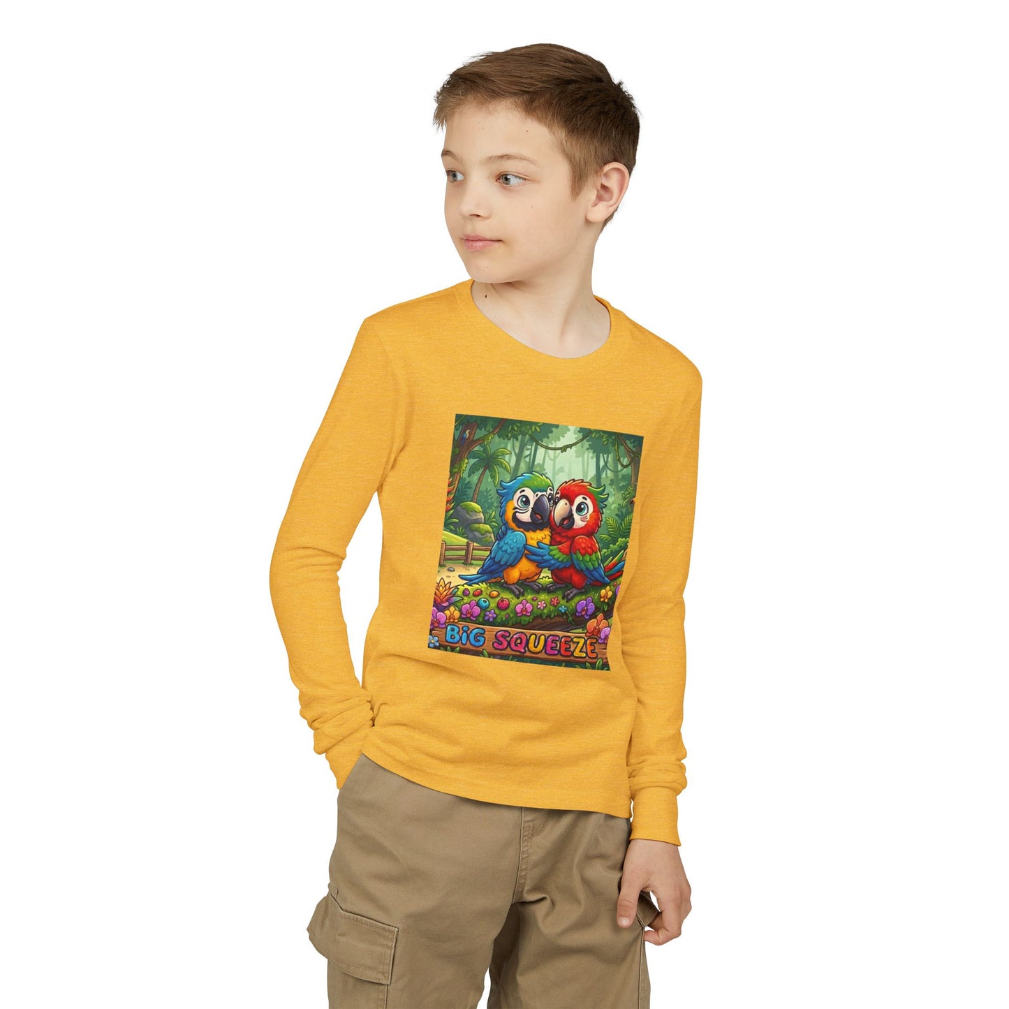 Big Squeeze Macaw Youth Jersey Long Sleeve Tee