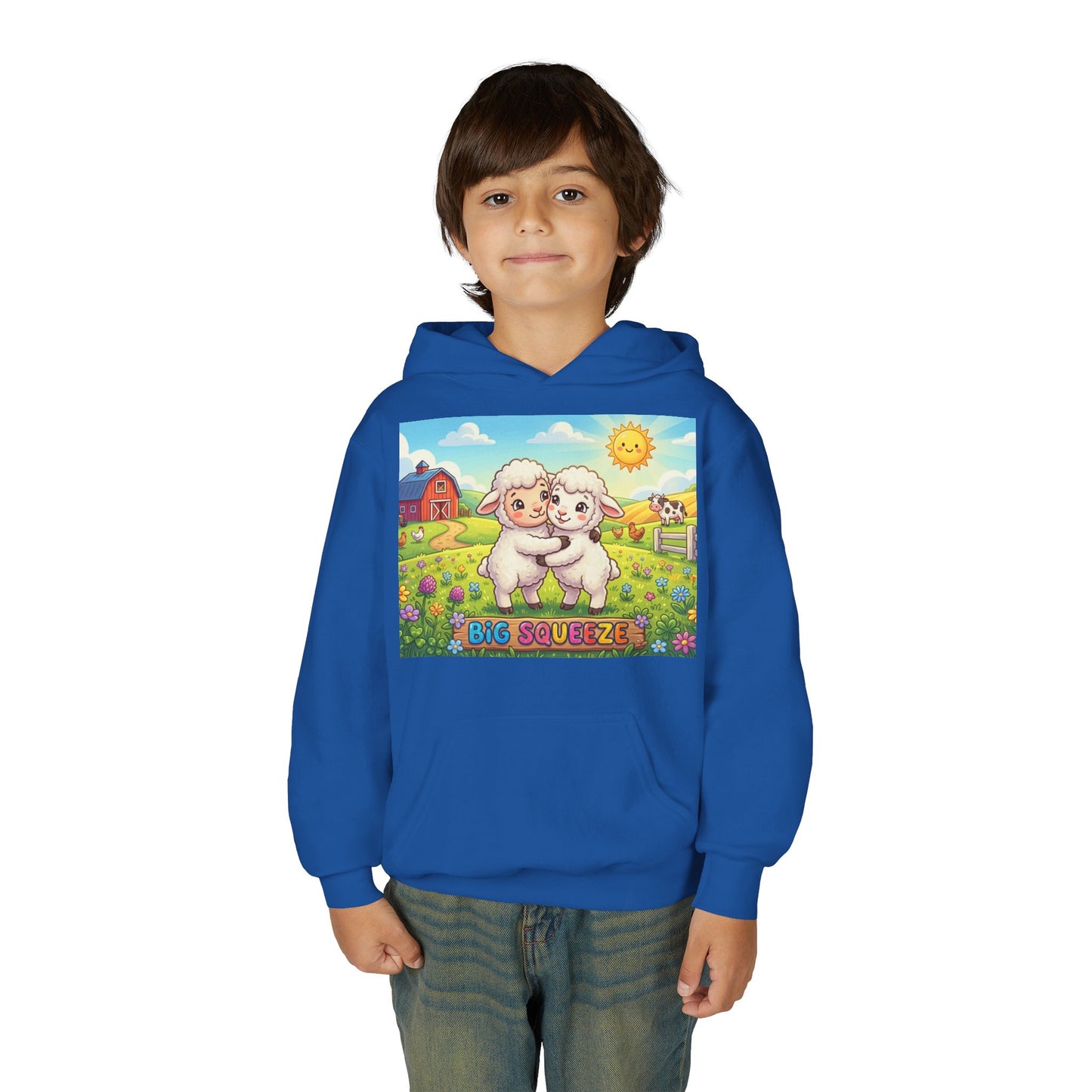 Big Squeeze Lamb Youth Heavy Blend Hooded Sweatshirt