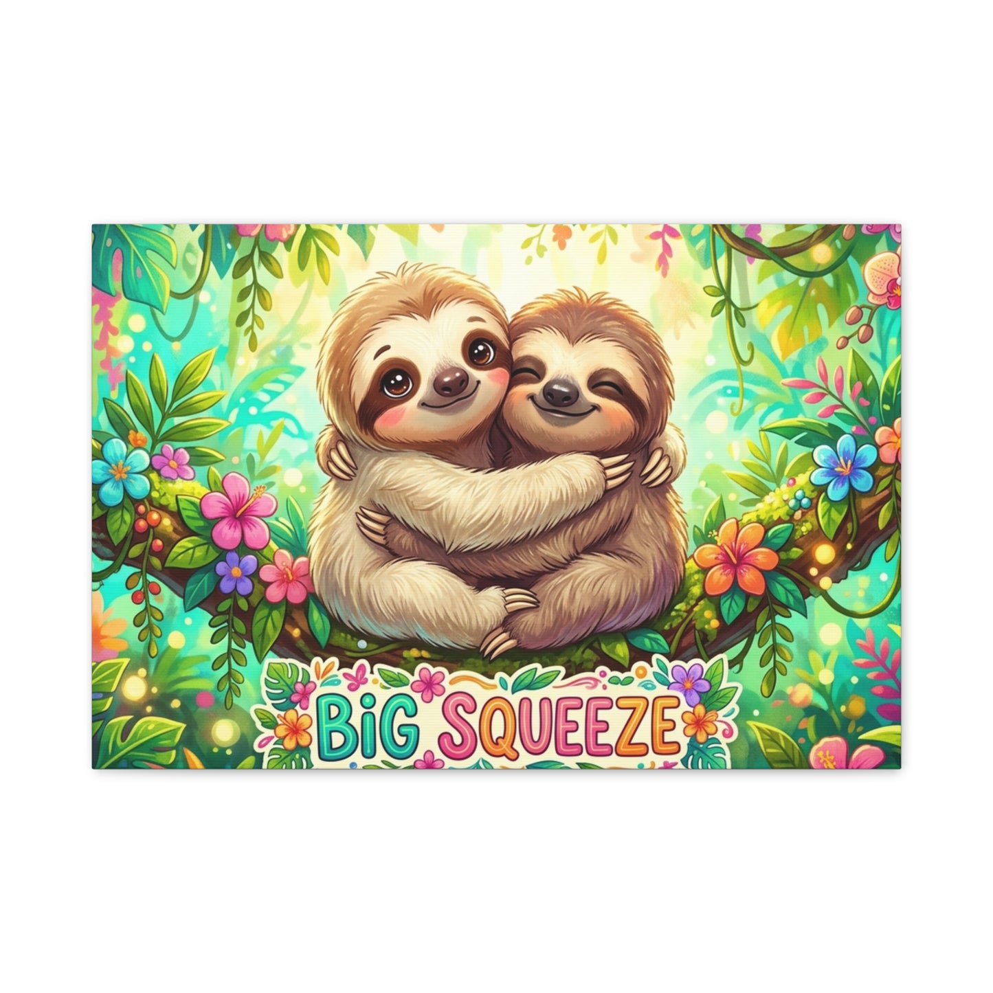 Big Squeeze Sloth Classic Canvas