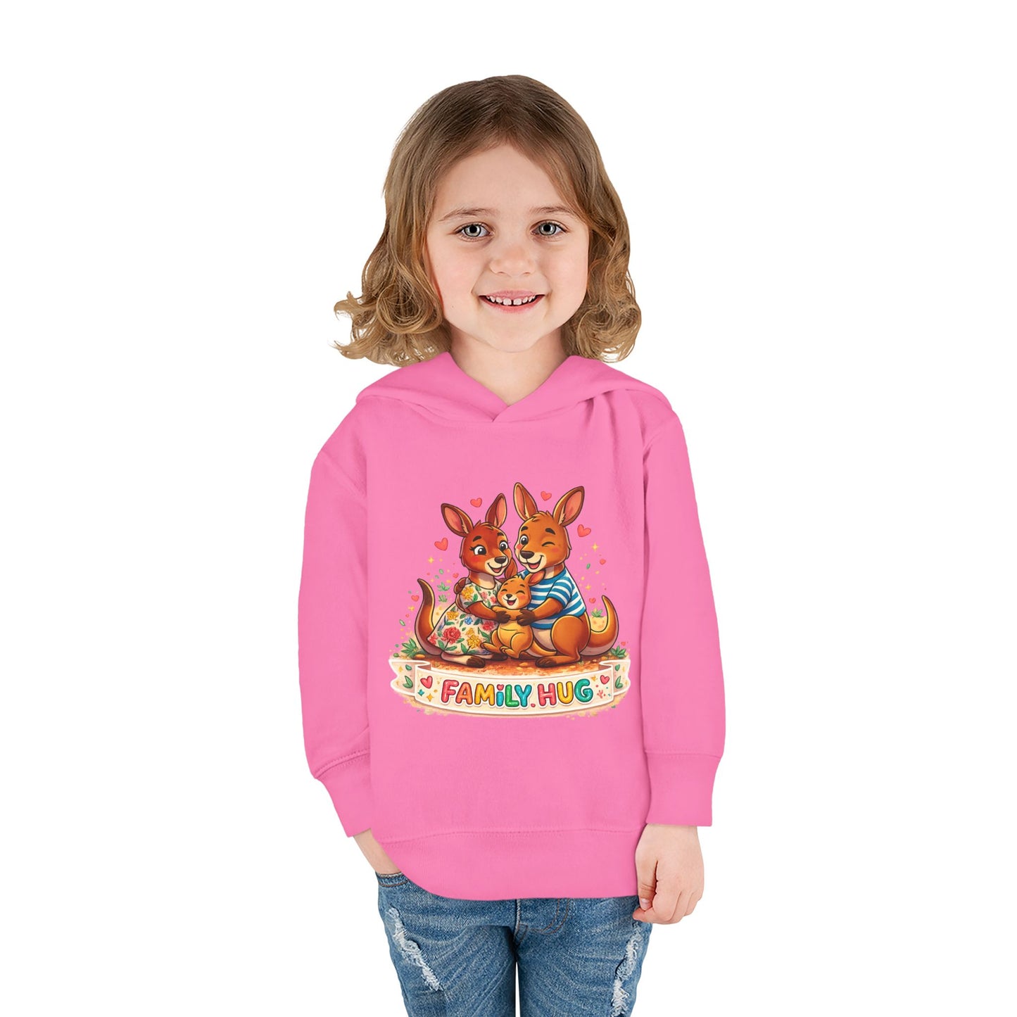 Family Hug Kangaroo Toddler Pullover Fleece Hoodie