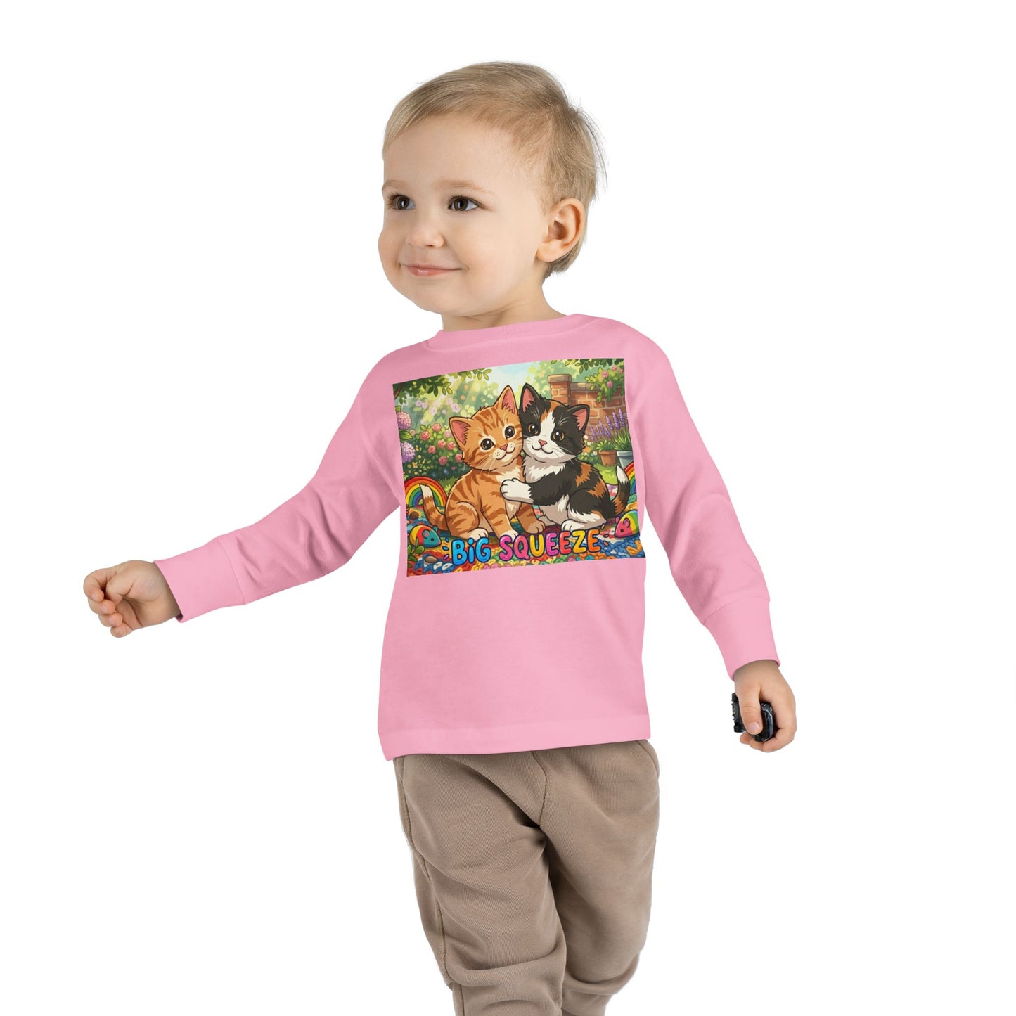 Big Squeeze Kitten Toddler Long Sleeve Tee