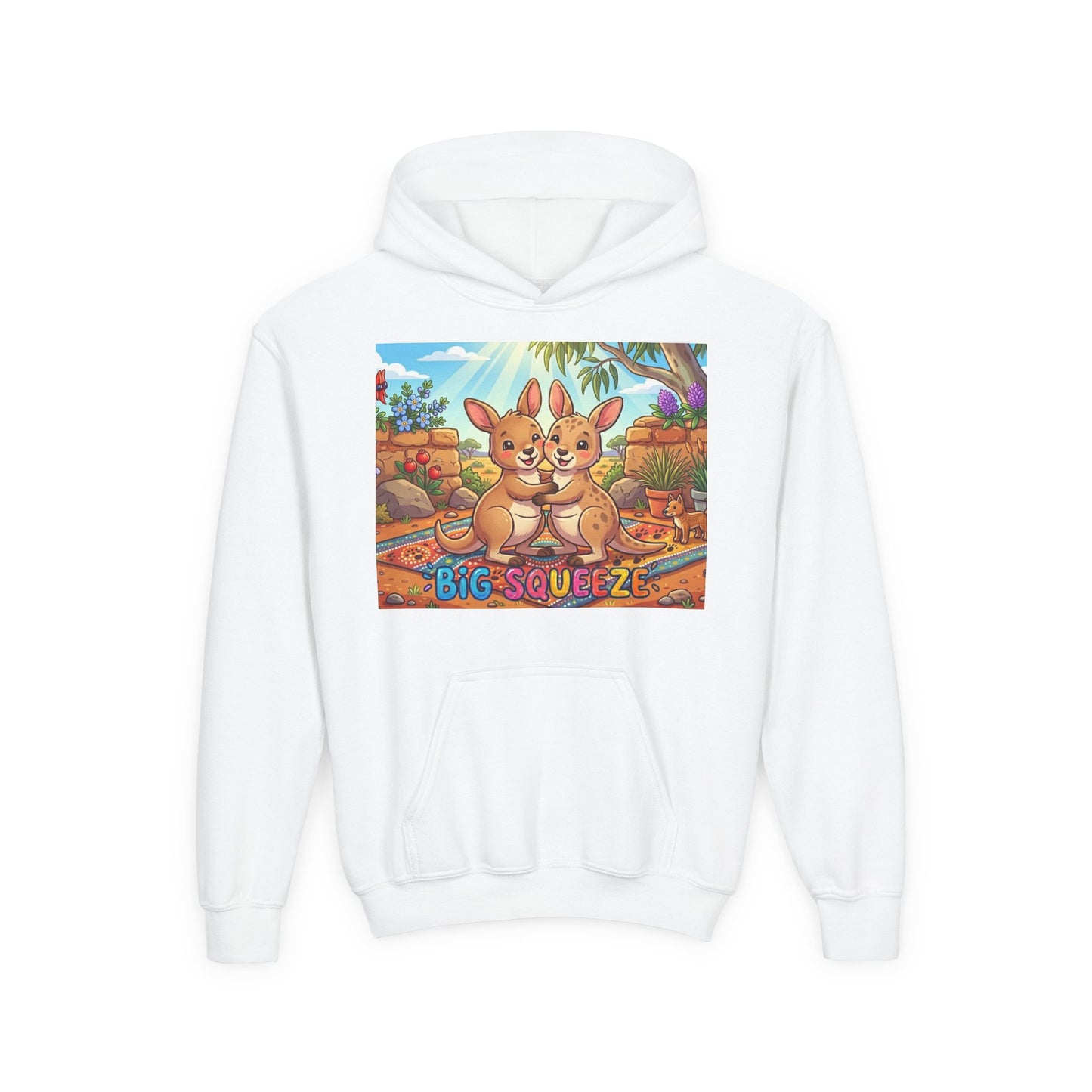 Big Squeeze Kangaroo Youth Heavy Blend Hooded Sweatshirt