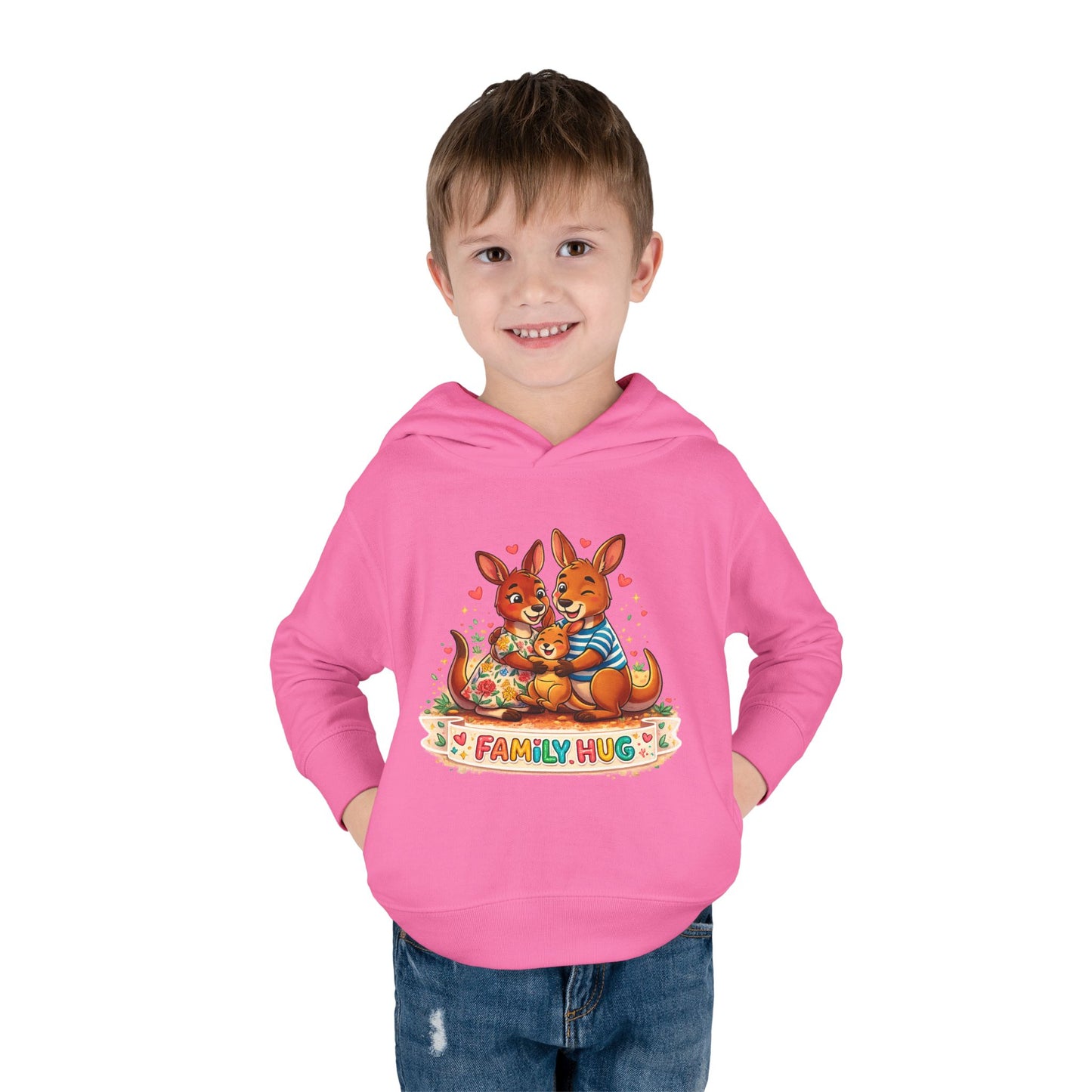 Family Hug Kangaroo Toddler Pullover Fleece Hoodie