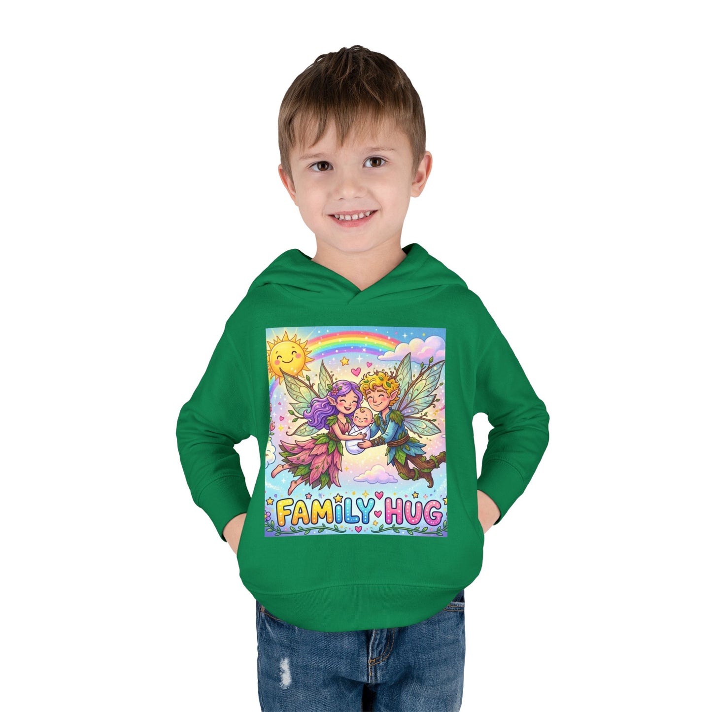 Family Hug Fairy Toddler Pullover Fleece Hoodie